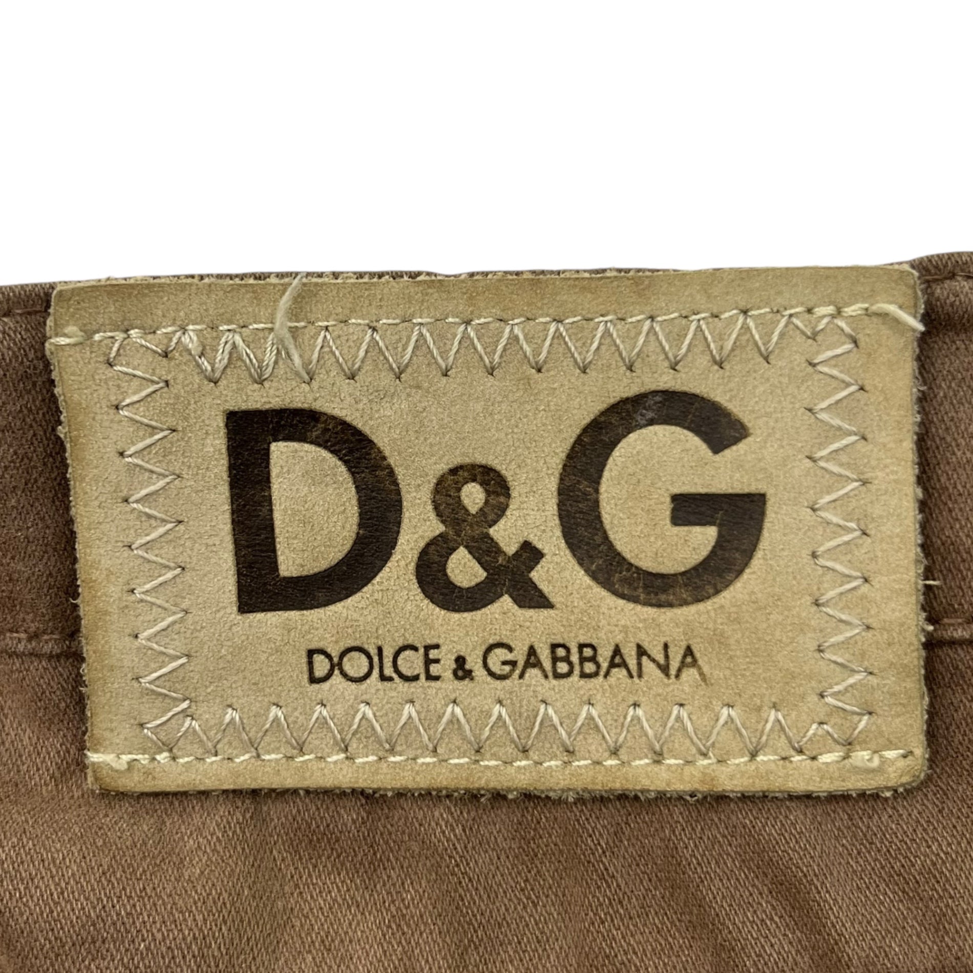 DOLCE&GABBANA(ドルチェ&ガッバーナドルガバ) 00's cotton trousers pants コットン トラウザー パンツ L イエロー Y2K