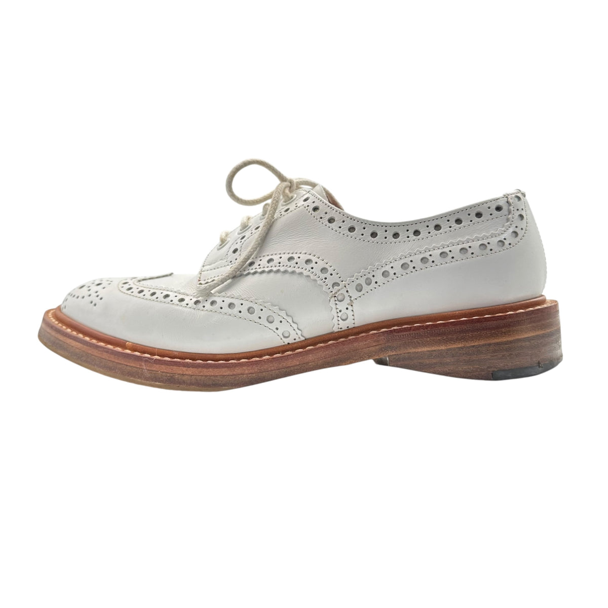 Tricker's×COMME des GARCONS JUNYA WATANABE MAN(トリッカーズ×コムデギャルソンジュンヤワタナベマン) BOURTON バートン ウィングチップ レザー シューズ MS633 7(25.5cm程度) ホワイト コラボ 革靴 メダリオン