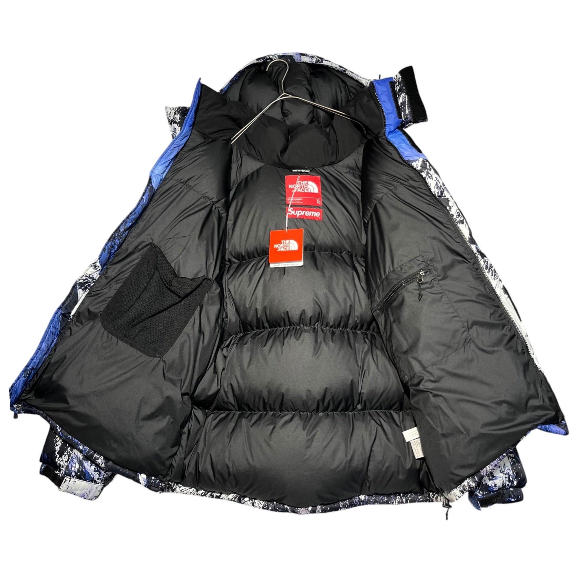 SUPREME×THE NORTH FACE(シュプリーム×ノースフェイス) 17AW Mountain Baltoro Jacket 雪山  マウンテン バルトロ ジャケット ND91701I XL ブルー×ブラック ダウンジャケット