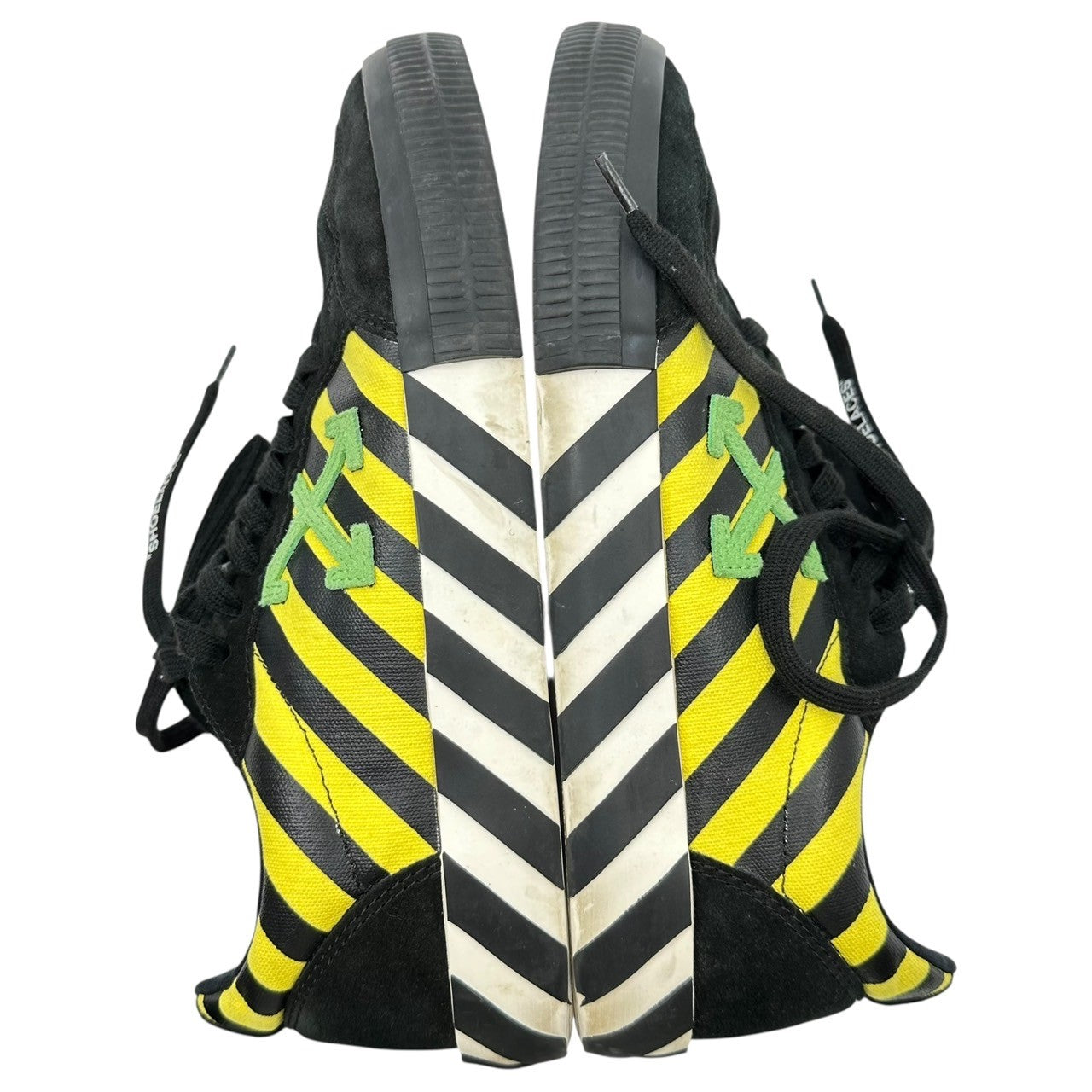 Off-White(オフホワイト) LOW VULCANIEZD ロゴ ローカット スニーカー OMIA085E19C210476040 42(26.5cm) ブラック×イエロー