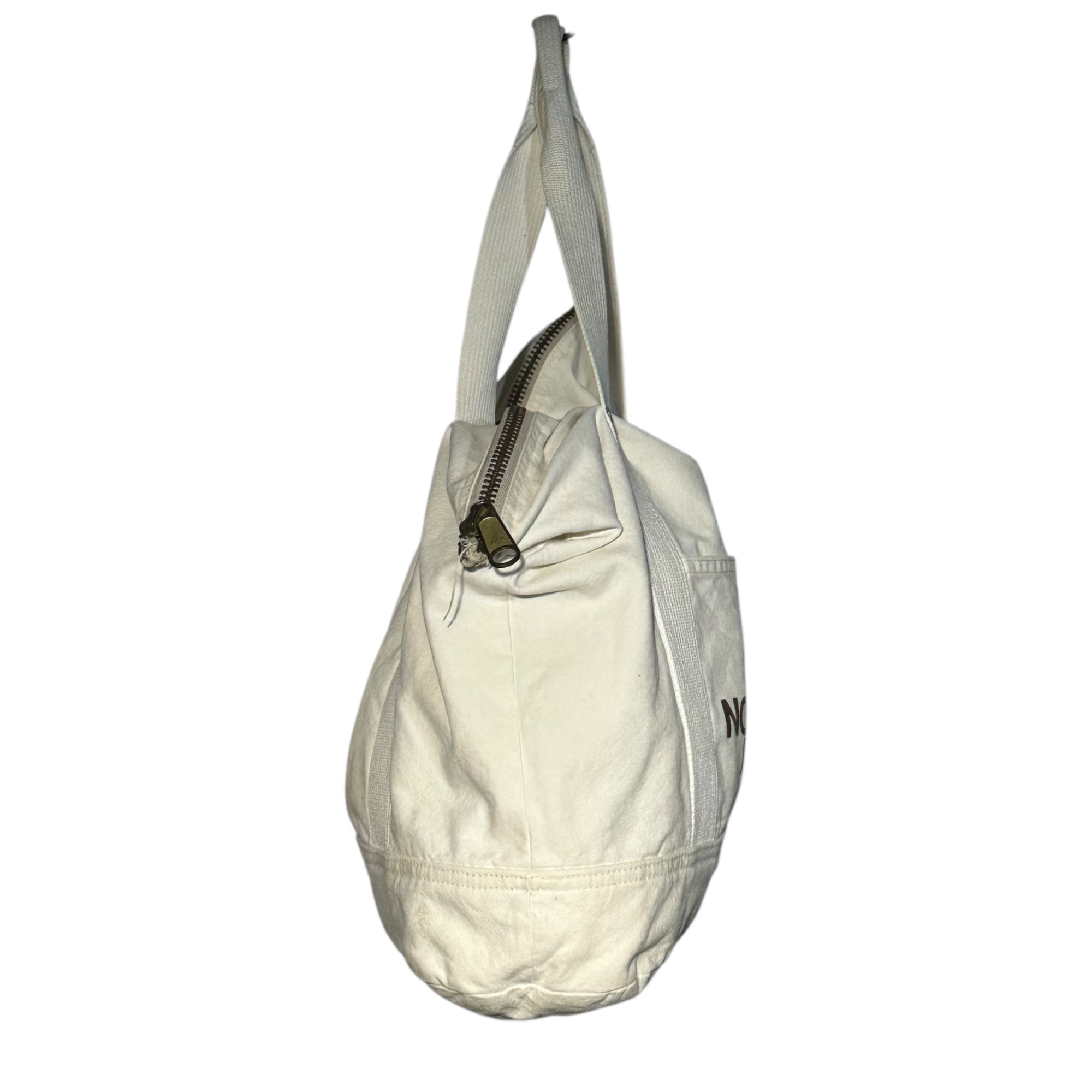 THE NORTH FACE(ノースフェイス) 80's Vintage Logo Print Canvas Tote Bag ヴィンテージ ロゴ プリント キャンパス トート バッグ ホワイト 茶タグ 80年代