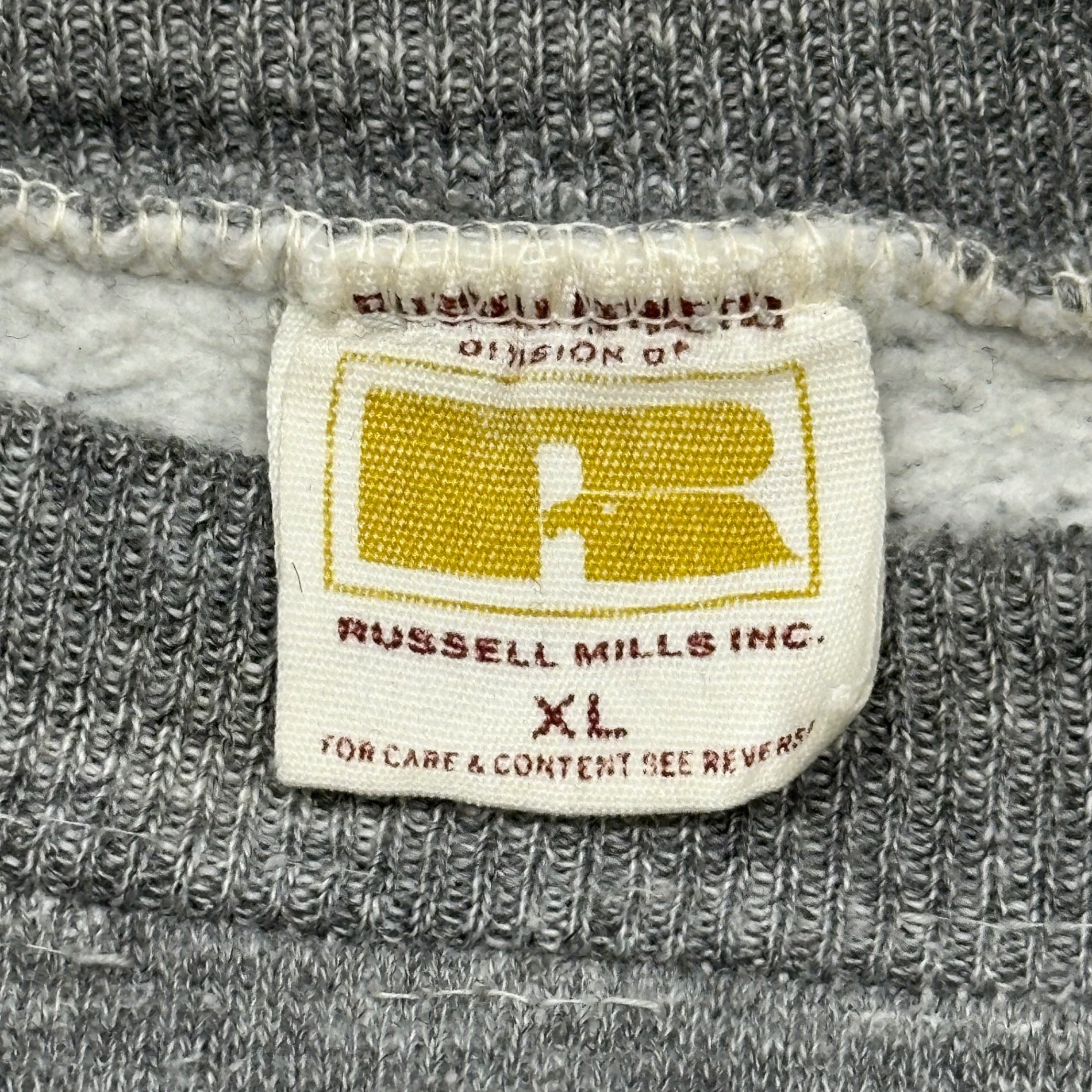 RUSSELL(ラッセル) 1970's Vintage Heather Gray Sweatshirt ヴィンテージ 霜降り スウェット XL ライトグレー 70年代 金タグ レーヨン 無地 ラグラン