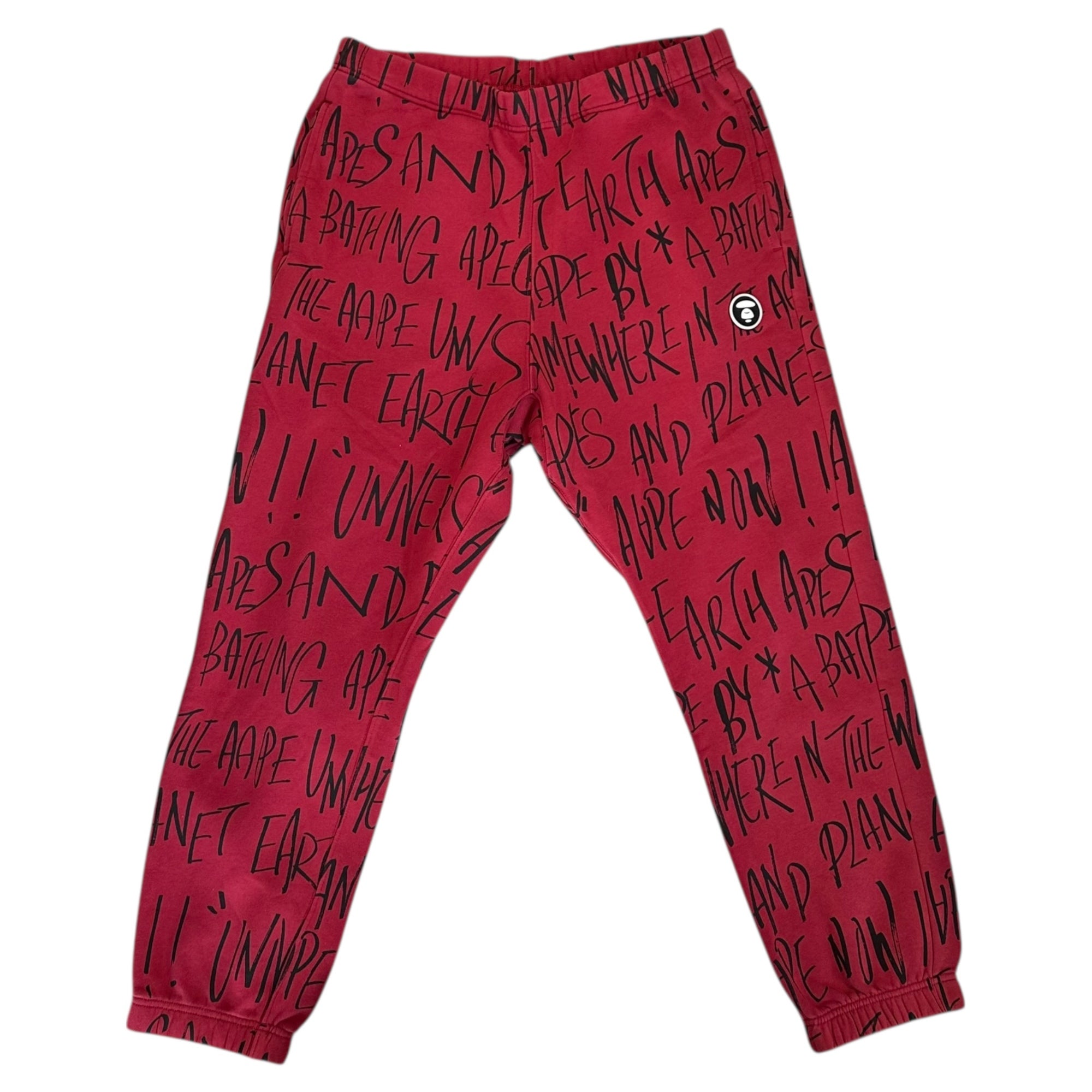 AAPE BY A BATHING APE(エーエイプバイアベイシングエイプ)   All-over print sweatpants 総柄 スウェット パンツ AAPPTM6796XXH M レッド