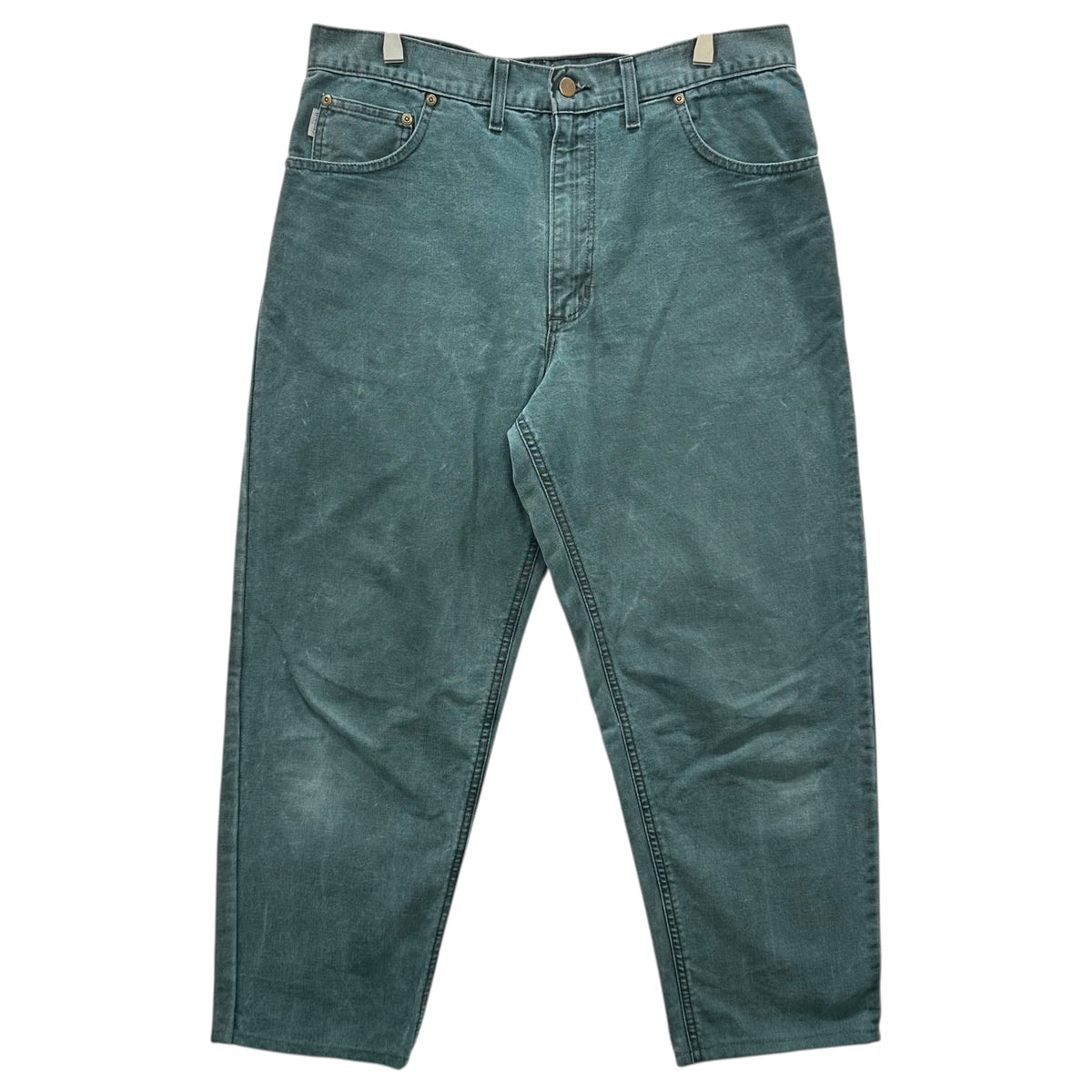 carhartt(カーハート) 1970's Duck Tapered Work Pants ダック地 テーパード ワーク パンツ 表記消(約W35) グリーン 70年代 42 TALON