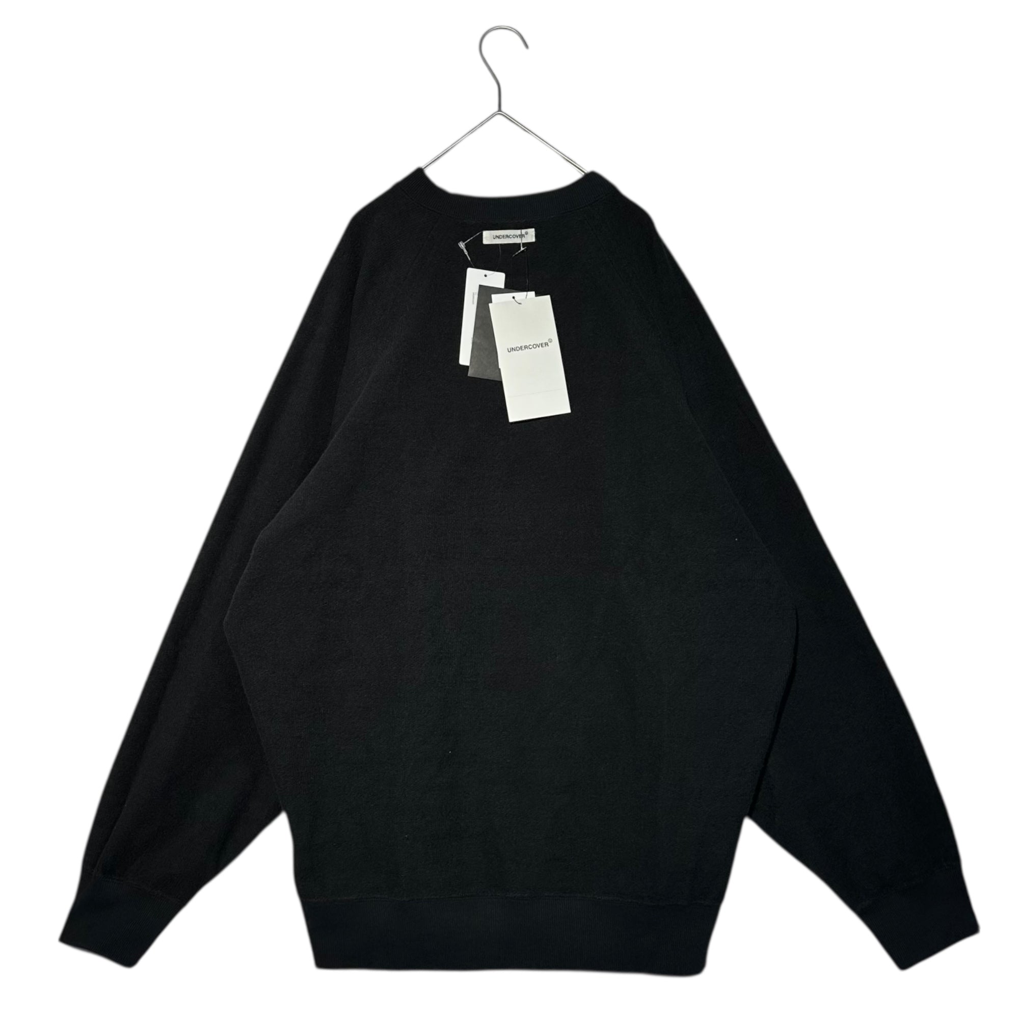 UNDERCOVER(アンダーカバー) ”FOR FIVE COLOURS” Reversible Raglan Sweatshirt リバーシブル ラグラン スウェット UP1E4807-2 4 ブラック