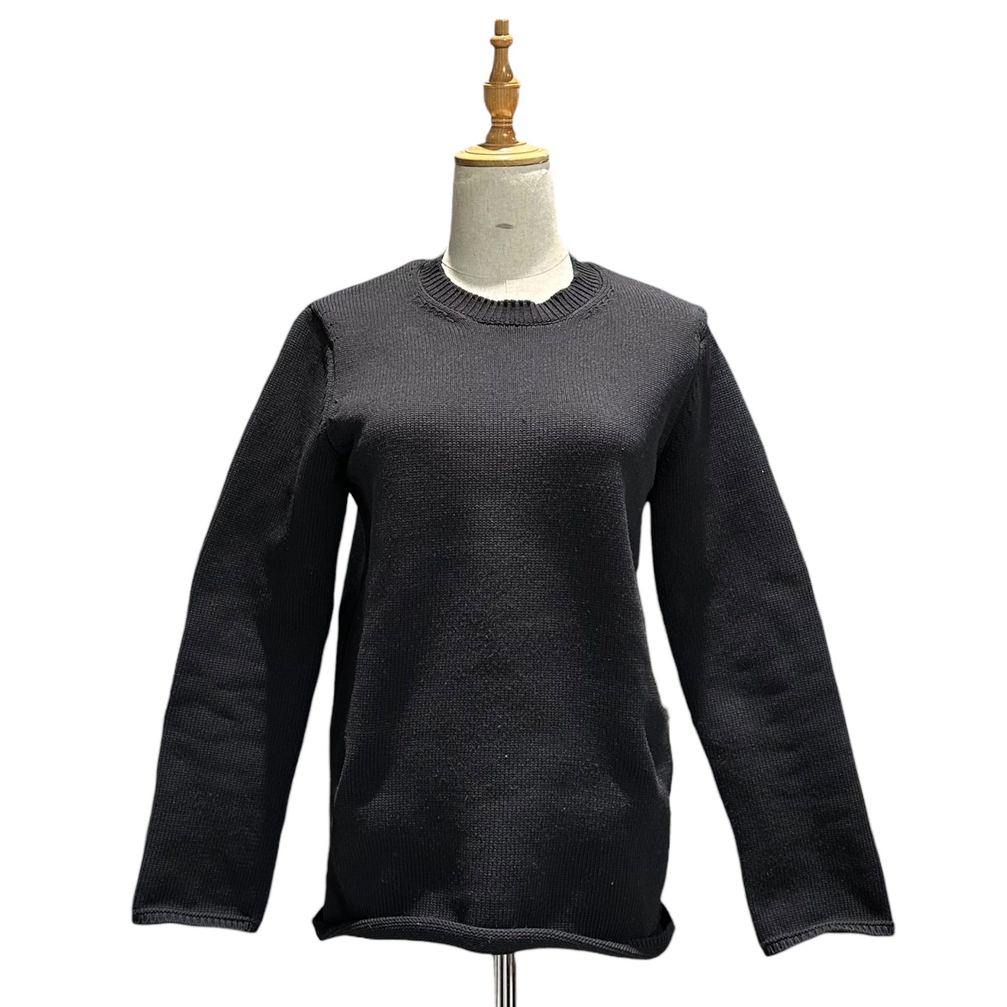 COMME des GARCONS クルーネックニット ブラック S コムコム COMME des GARCONS(コムデギャルソン) 21AW Back Open Crew Neck Poly