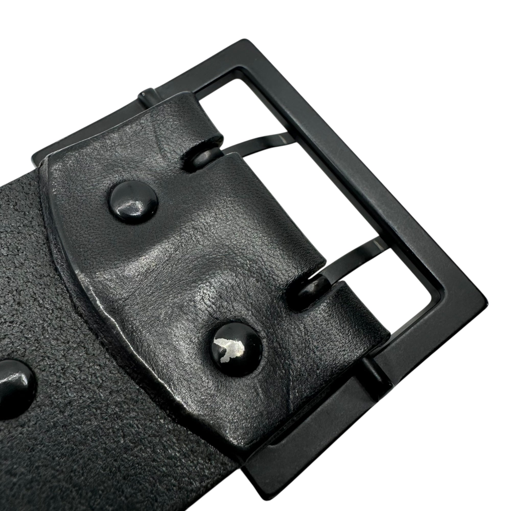 Dior HOMME(ディオールオム) by Hedi Slimane Double-Pin Leather Belt エディ スリマン ダブルピン レザー ベルト 90/105 ブラック エディ期 アーカイブ