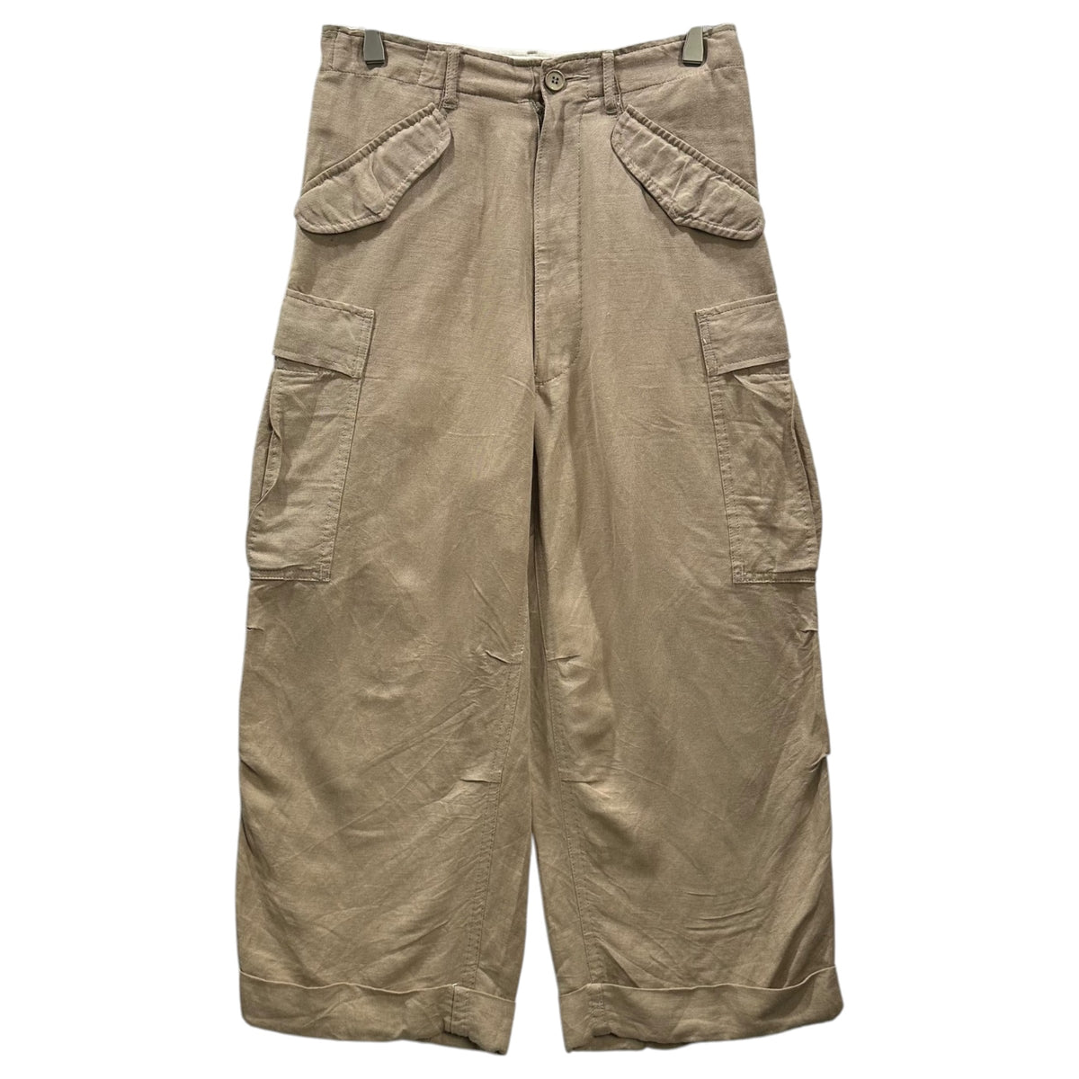tricot COMME des GARCONS(トリココムデギャルソン) 2003SS Linen-Rayon Cargo Pants リネン レーヨン カーゴ パンツ TI-P019 S ベージュ AD2002 00s アーカイブ