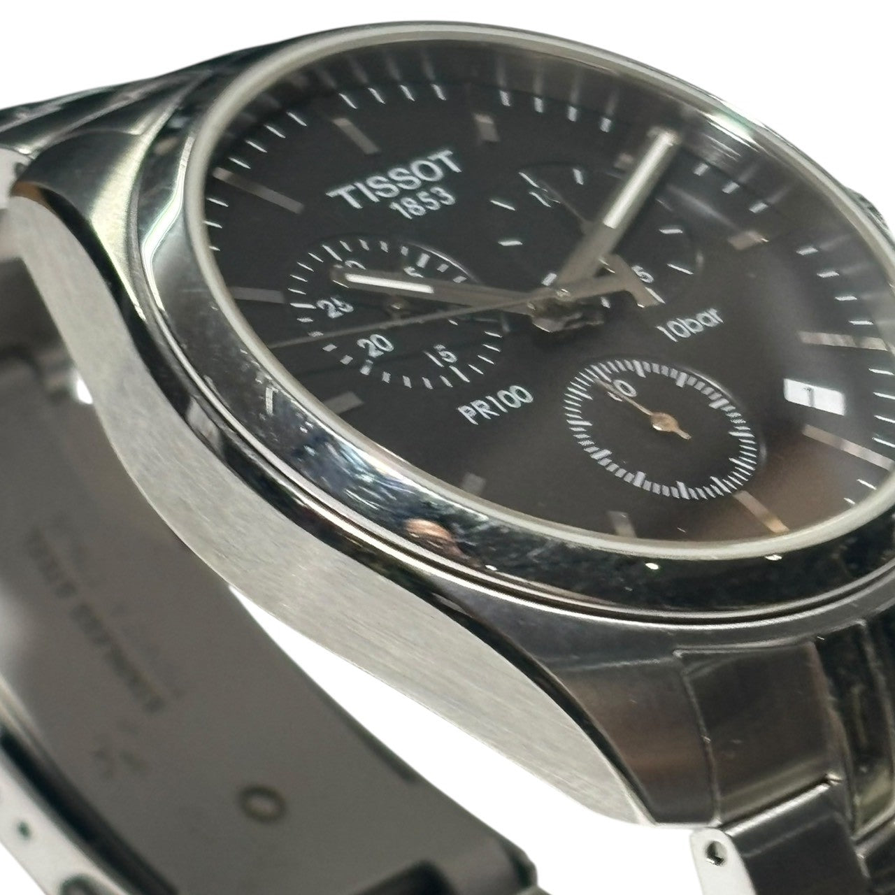TISSOT(ティソ) PR 100 CHRONOGRAPH クロノグラフ アナログ ウォッチ 腕時計 T101.417.11.051.00 - 文字盤：ブラック 10bar T101417A