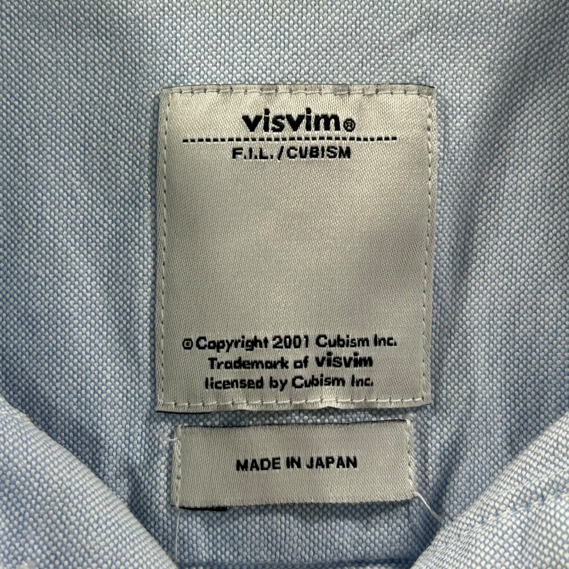 VISVIM(ビズビム/ヴィズヴィム) ALBACORE SHIRT L/S アルバコア オックスフォード ボタンダウン 長袖 シャツ VS0001541 M ライトブルー 肘 チェック 切替