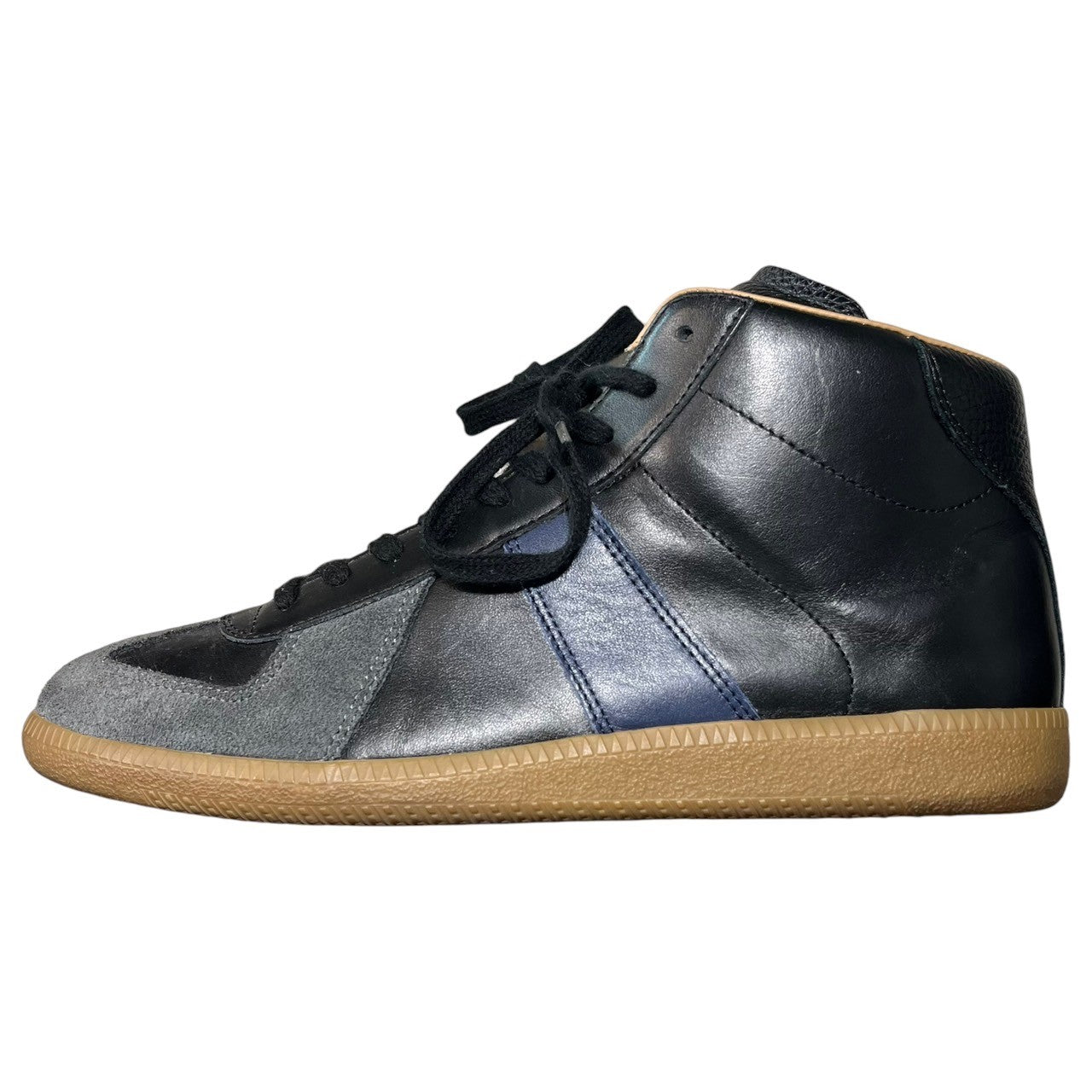 MAISON MARGIELA(メゾンマルジェラ) German Military Trainer Hi ジャーマントレーナー ハイカット スニーカー 41(26~26.5cm程度) ブラック×ネイビー