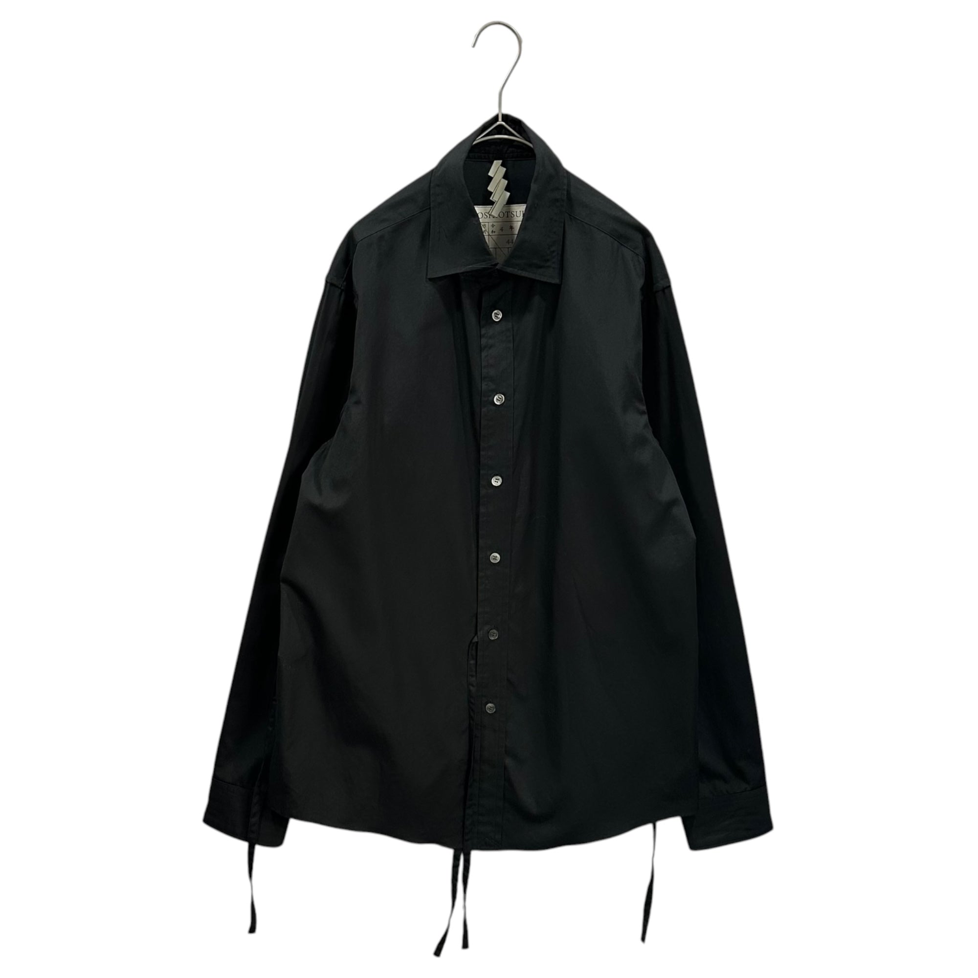 SOSHIOTSUKI(ソウシオオツキ) 2022SS THE KIMONO BREASTED SHIRT キモノ ブレステッド シャツ 着物 S22SGN01SH-LSC 44 ブラック
