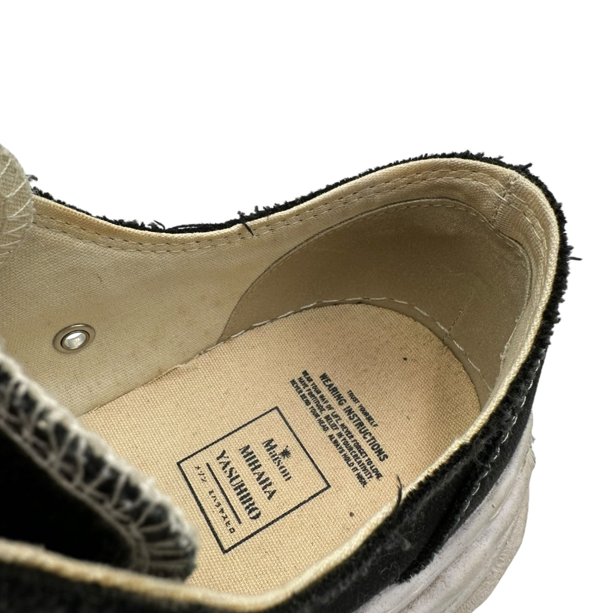 Maison MIHARA YASUHIRO(メゾンミハラヤスヒロ) HANK CANVAS LOW Top Sneakers ハンク キャンバス ローカット スニーカー A05FW702 44 ブラック×ホワイト