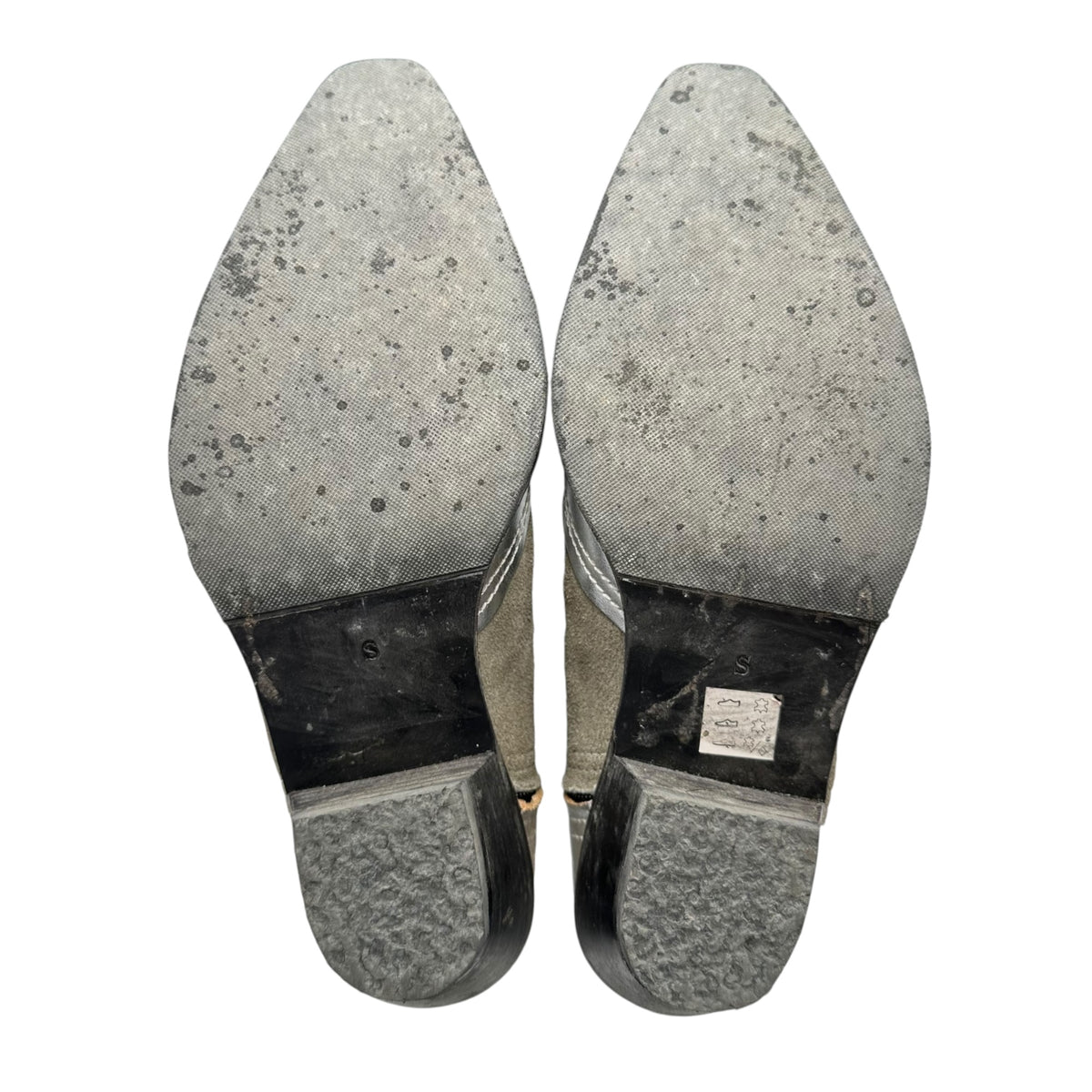 JUNYA WATANABE COMME des GARCONS(ジュンヤワタナベコムデギャルソン) Western Short Boots サイドジップ ウエスタン ショート ブーツ S(23.0cm程度) シルバー×グレー