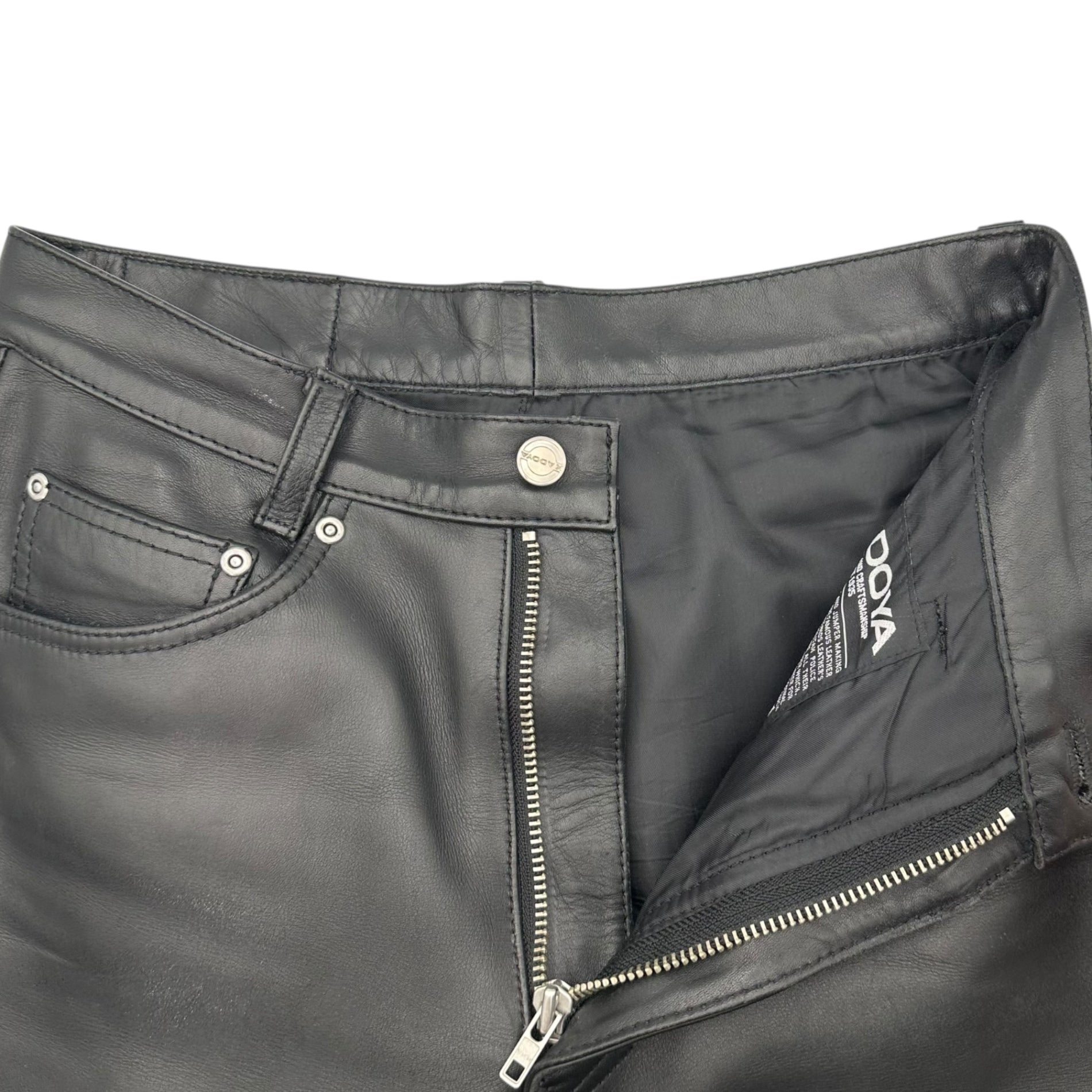 KADOYA(カドヤ) Leather biker pants レザー バイカー パンツ KQXSP-139 W30 ブラック