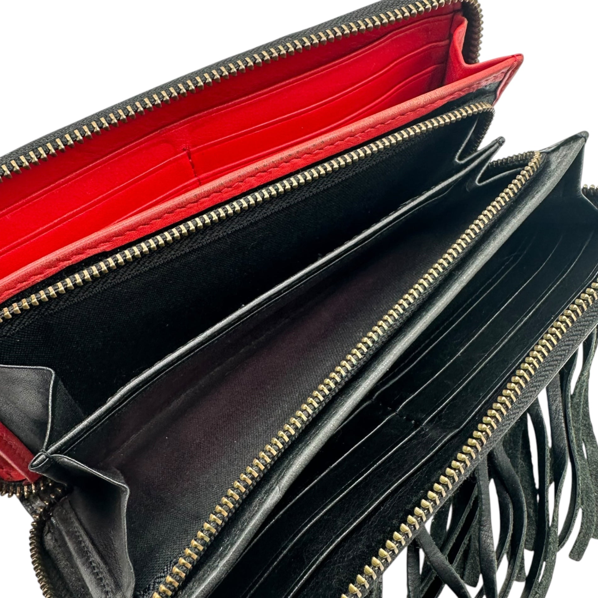 Vivienne Westwood(ヴィヴィアンウエストウッド)  Fringe long  orb logo wallet フリンジ オーブロゴ 長財布 ブラック