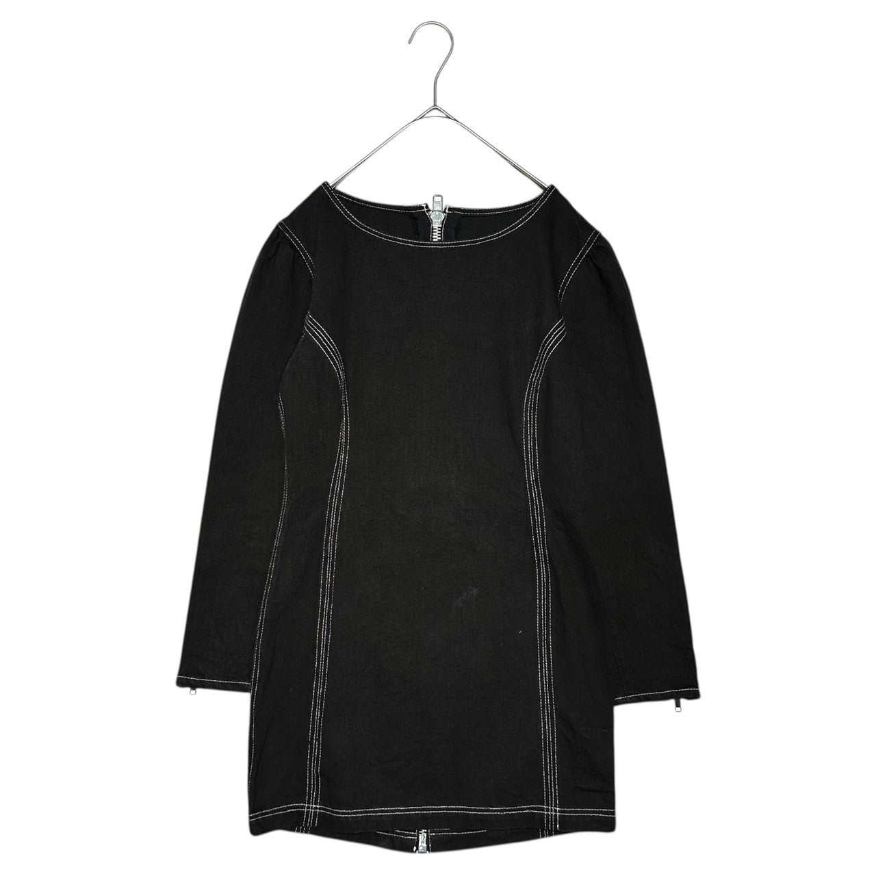 HYSTERIC GLAMOUR(ヒステリックグラマー) 80's Denim Mini Dress 80年代 デニム ミニ ワンピース FREE ブラック