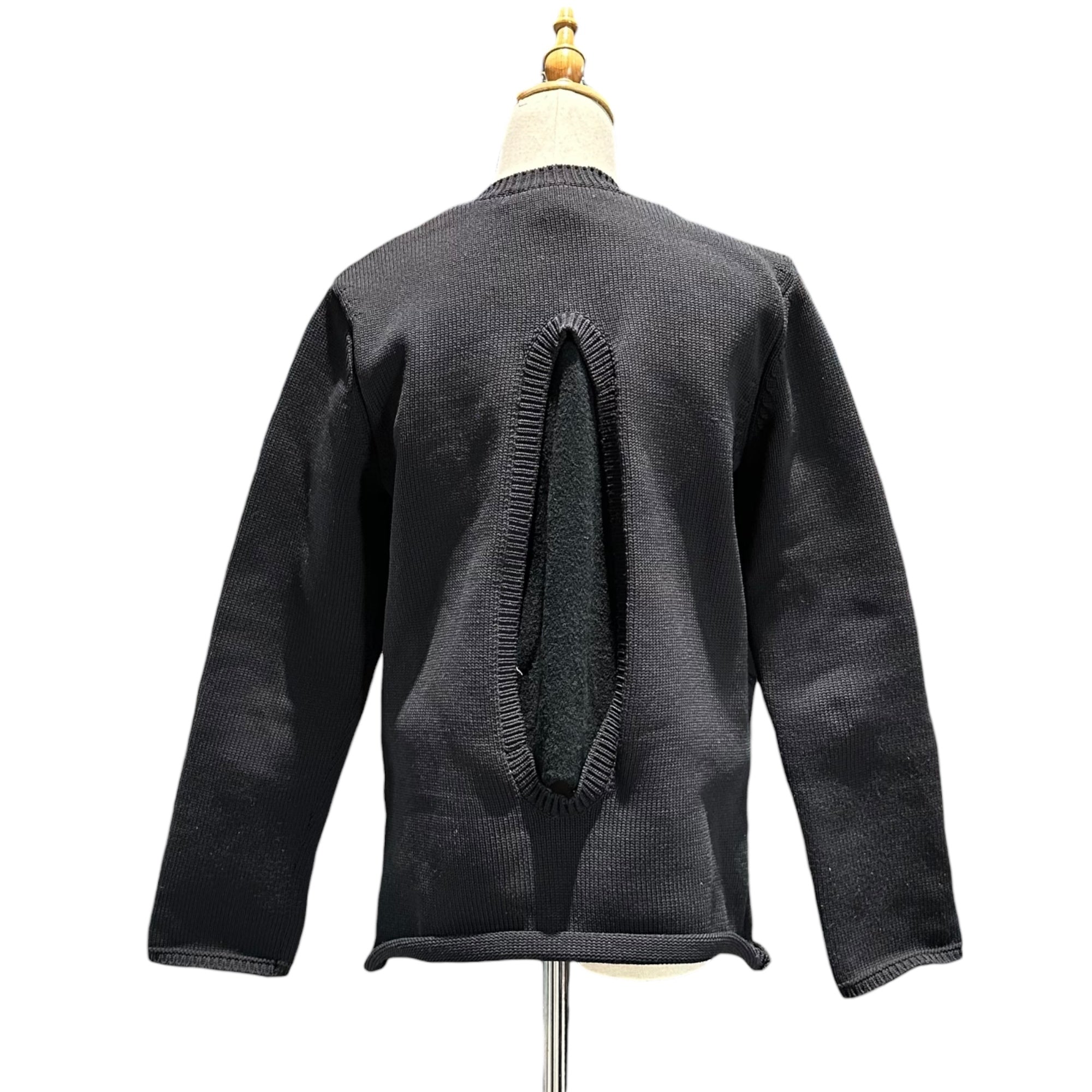 COMME des GARCONS(コムデギャルソン) 21AW Back Open Crew Neck Poly/Cotton Knit バックオープン クルーネック ポリ/コットン ニット GH-N004 S ブラック AD2021
