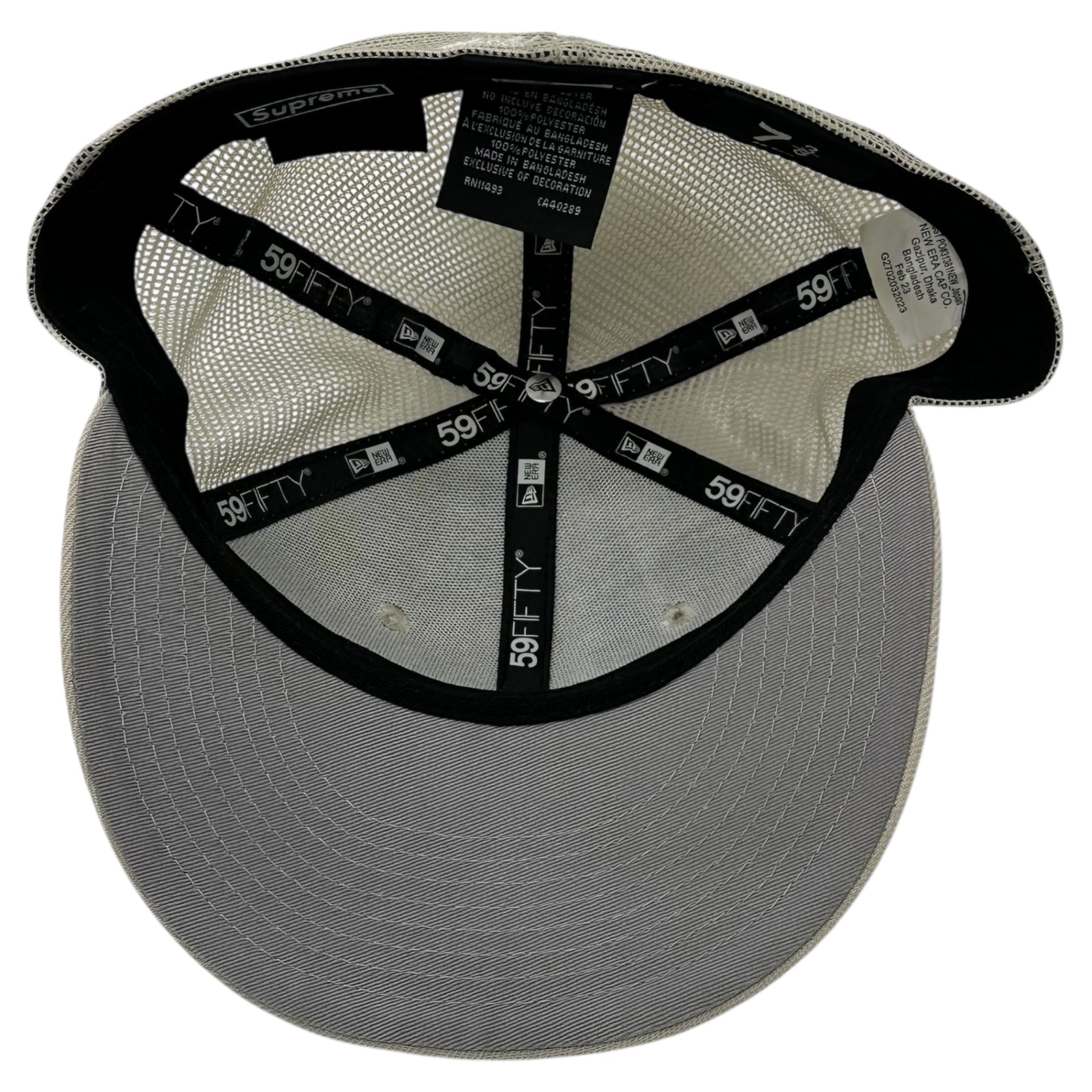 SUPREME(シュプリーム) 23SS Box Logo Mesh Back New Era ボックスロゴ メッシュ バック ニューエラ コラボ キャップ 7 3/8(58.7cm) アイボリー