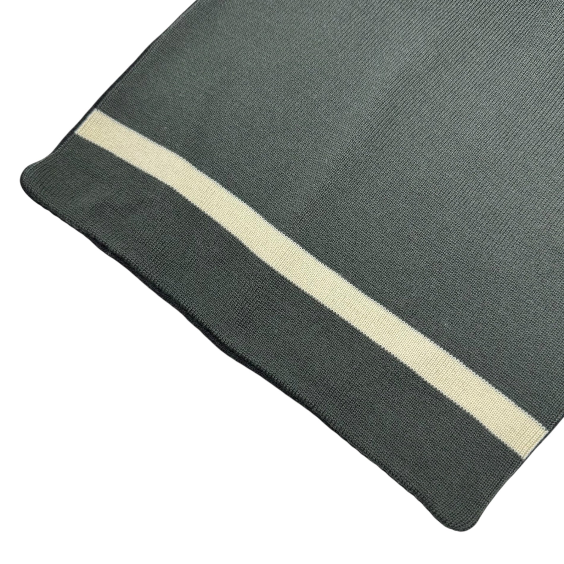 PRADA SPORT(プラダスポーツ) Old Line muffler オールド ライン マフラー ブラック×グレー×ホワイト