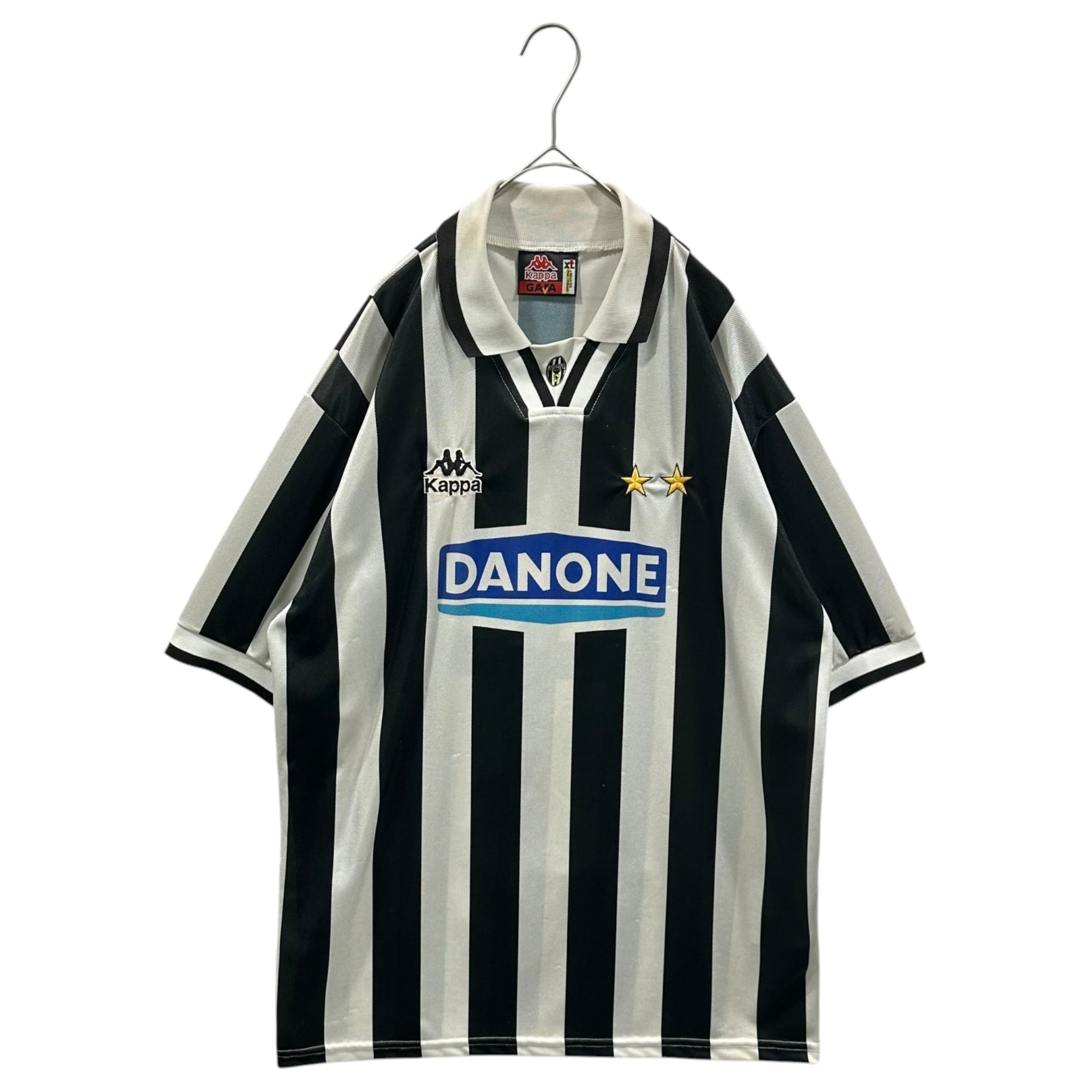kappa(カッパ) 1994–95 Reissue Juventus Match Shirt – Roberto Baggio 1994-95年の復刻 ユベントス ゲームシャツ ロベルトバッジョ XL ブラック×ホワイト