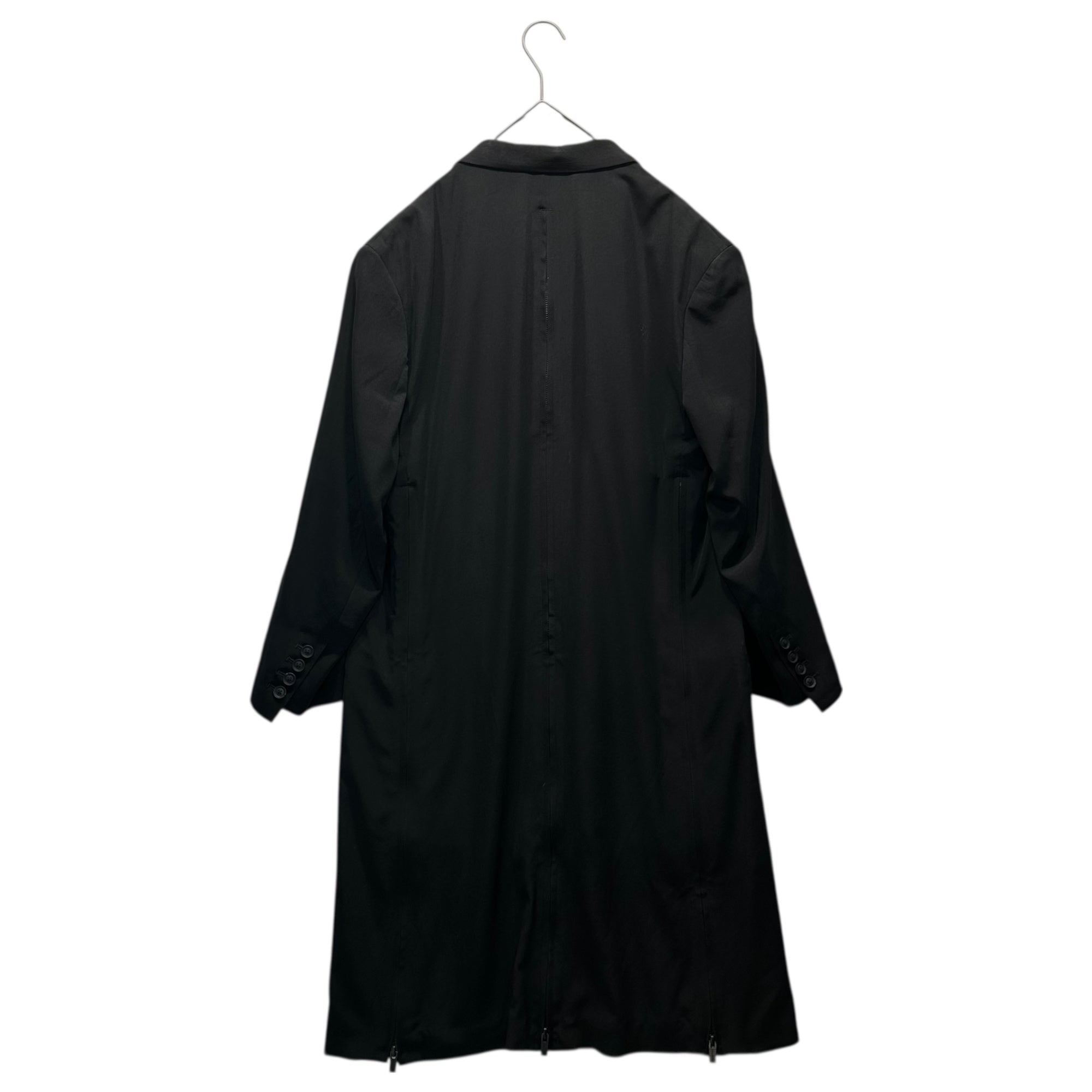 YOHJI YAMAMOTO POUR HOMME(ヨウジヤマモトプールオム) 25SS TA TUXEDO BACK CENTER FASTENER JACKET タキシード バック センター ファスナー ジャケット HP-J35-500 2(M程度) ブラック 参考定価176,000円(税込)
