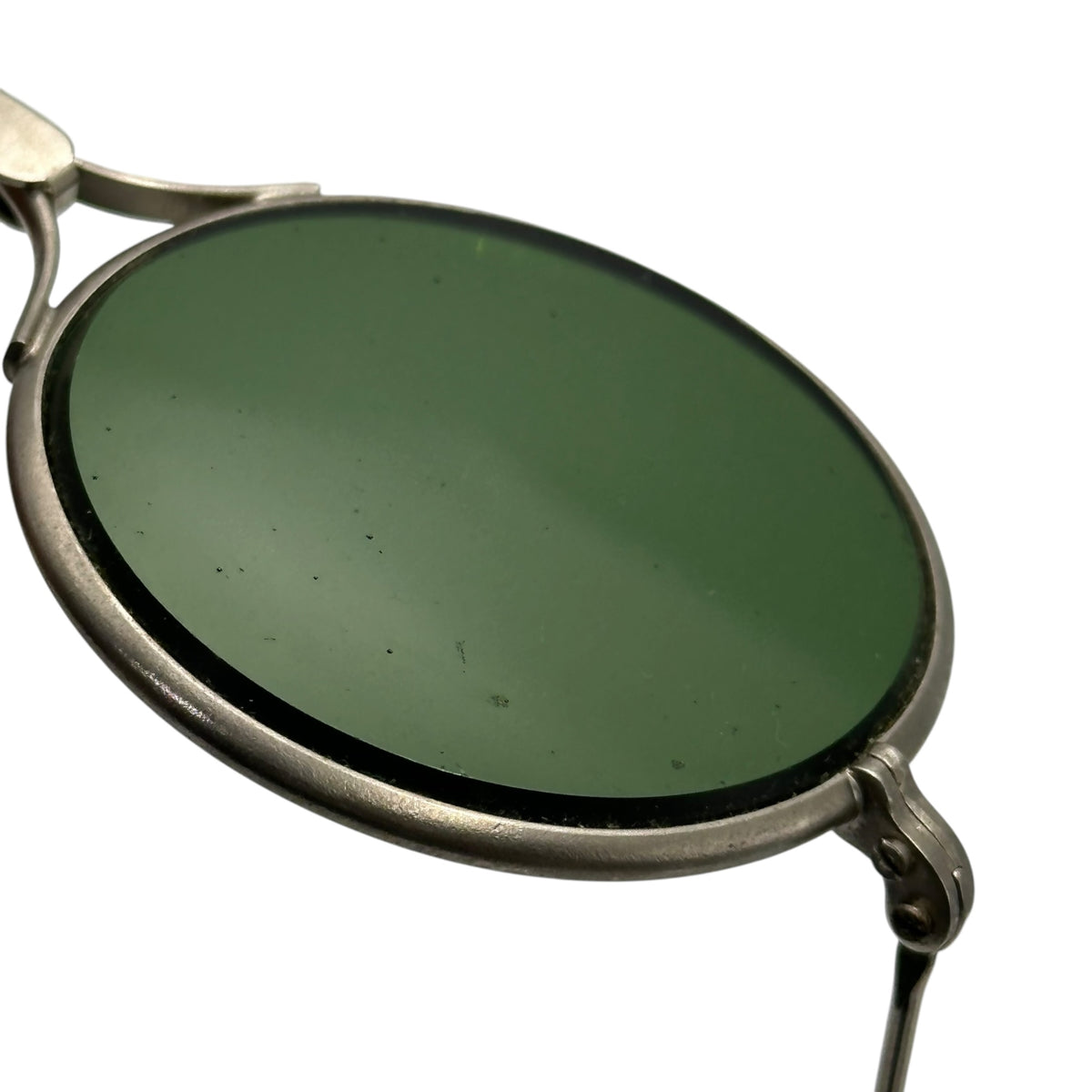 antique(アンティーク) 1920~'s X-Bridge Metal Frame Sunglasses エックスブリッジ メタル フレーム サングラス シルバー マイナスネジ使用