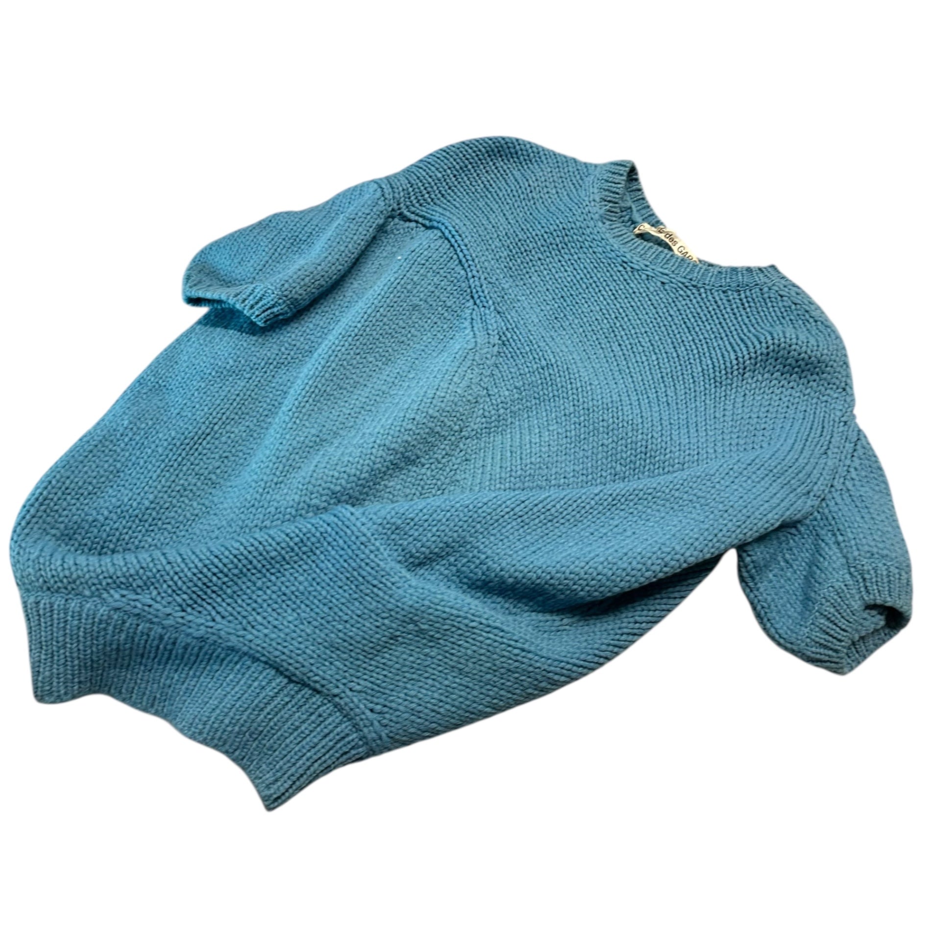 COMME des GARCONS(コムデギャルソン) 96AW  Balloon type twisted S/S knit pullover バルーンタイプ 捻じれ 半袖 ニット プルオーバー GN-100030 FREE ブルー AD1996 ヴィンテージ アーカイブ