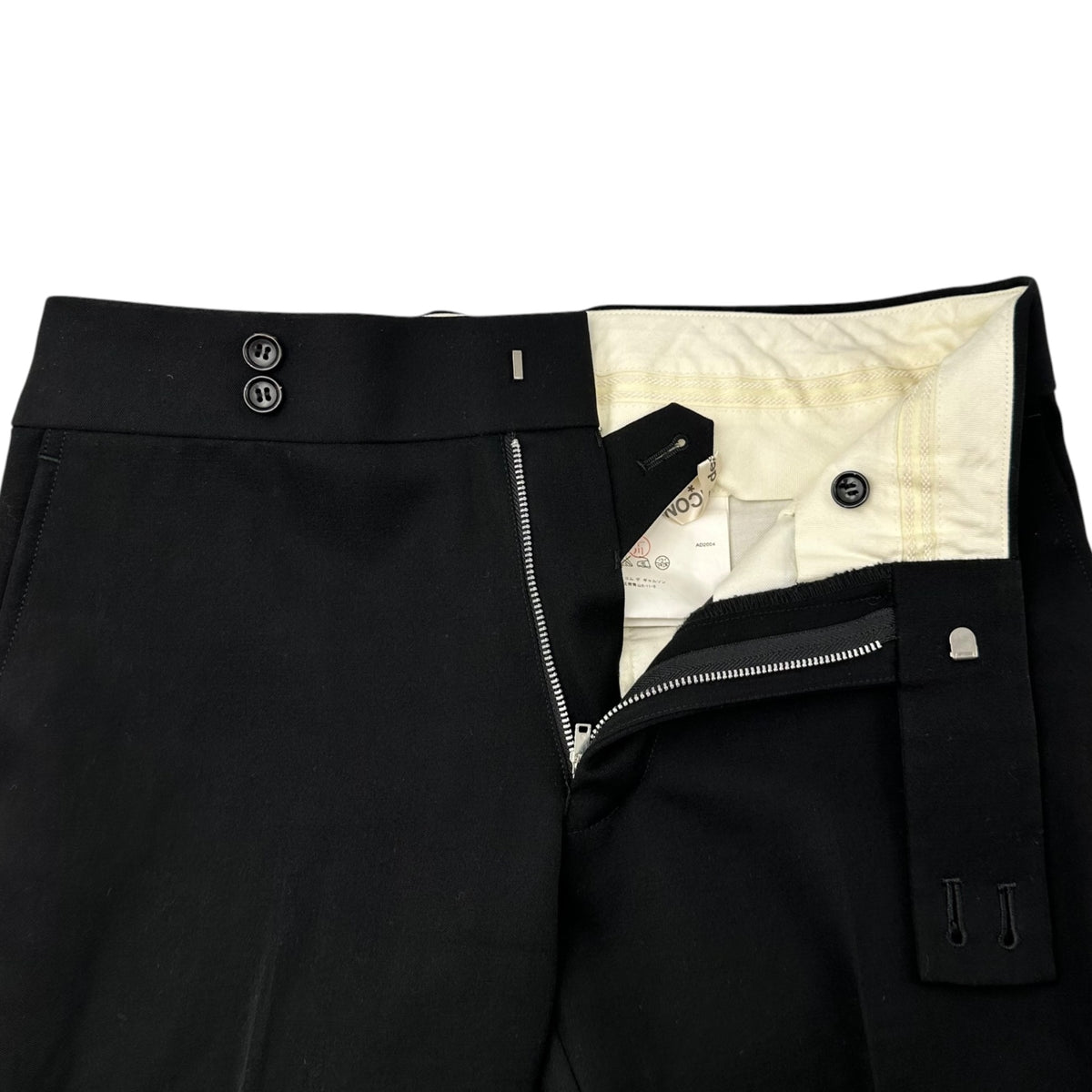 COMME des GARCONS(コムデギャルソン) 2004AW WOOL STRAIGHT TROUSERS ウール ストレート スラックス GN-P030 M ブラック AD2004 00’s