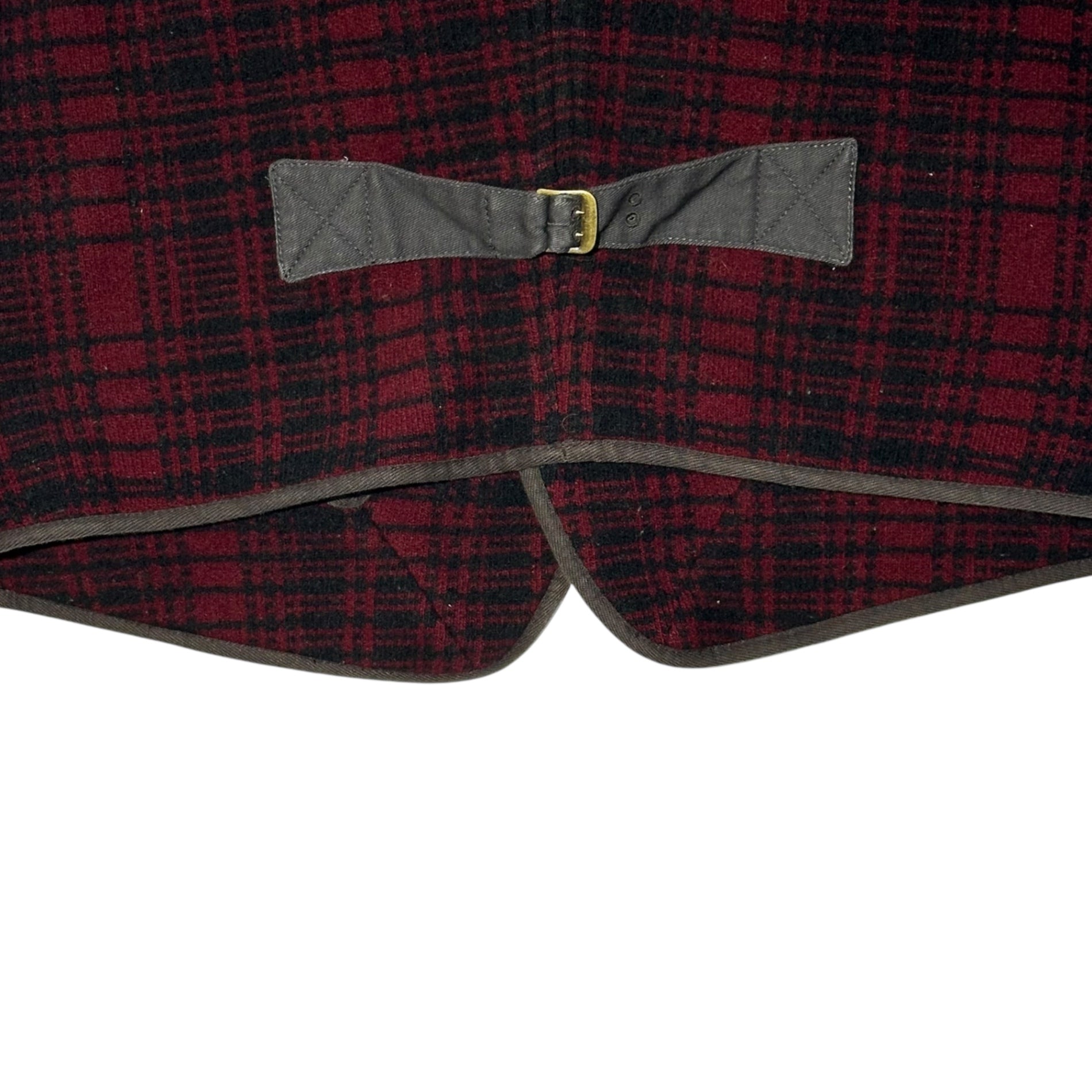 RRL(ダブルアールエル) Check Wool Hunting Vest チェック ウール ハンティング ベスト 782567486001 M レッド×ブラック