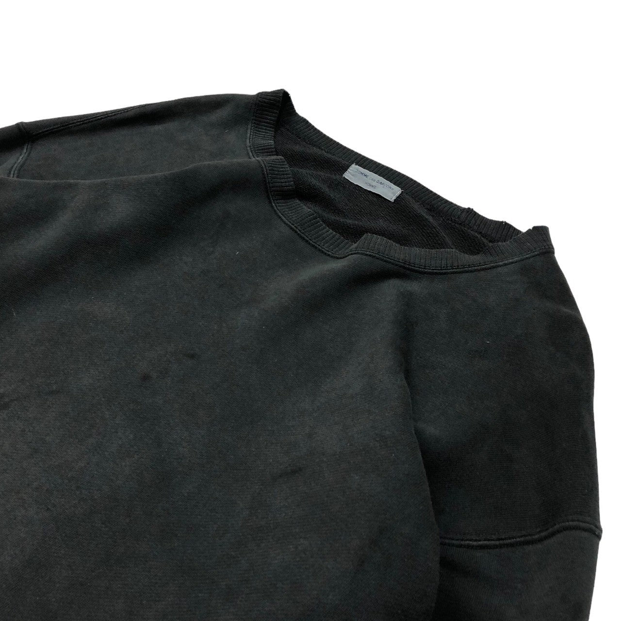 COMME des GARCONS HOMME(コムデギャルソンオム) 90's Back logo oversize sweatshirt バックロゴ オーバーサイズ スウェット 田中オム ヴィンテージ稀少品  ブラック×グレー