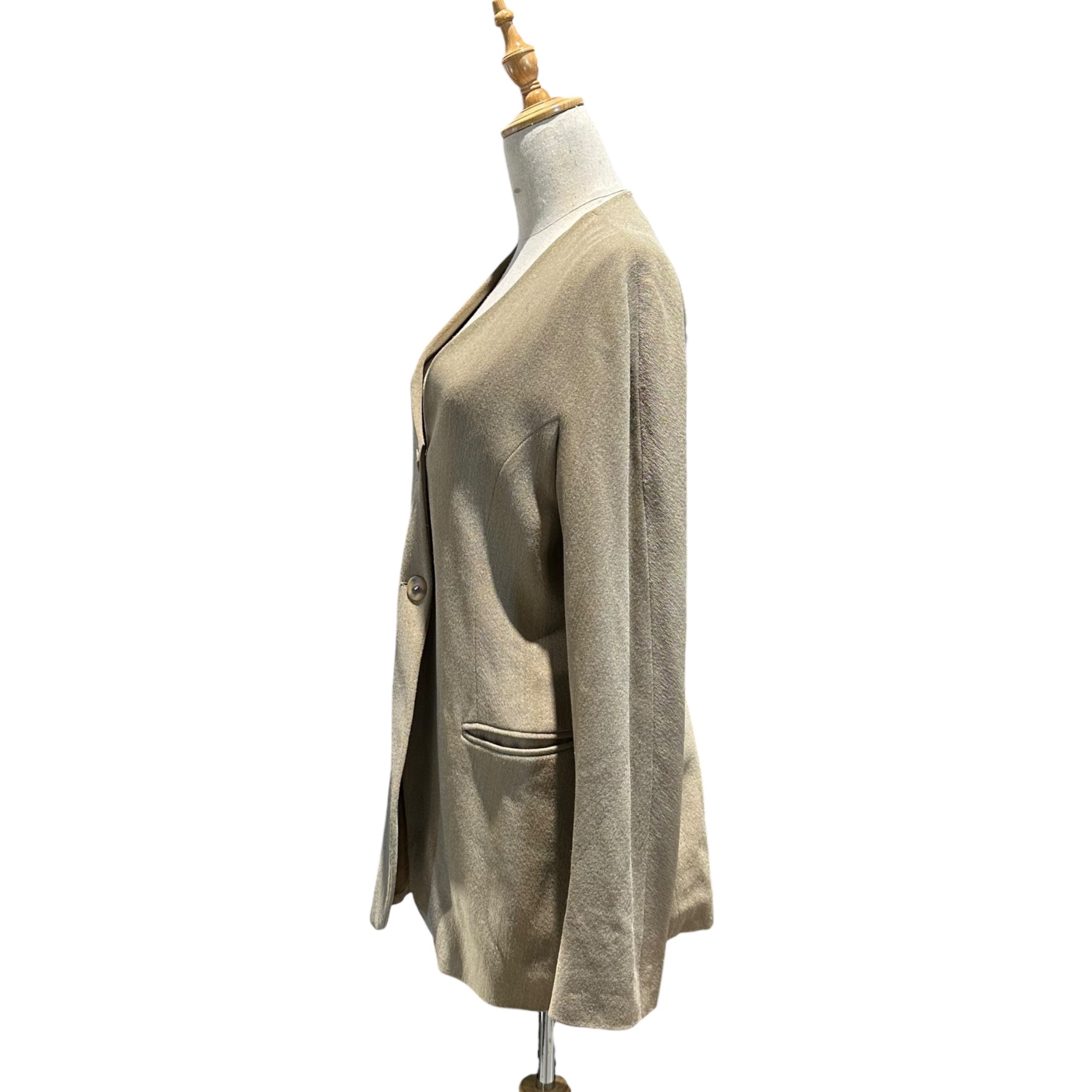 JIL SANDER +(ジルサンダー プラス) No-collar Jacket ノーカラー ジャケット 38(M程度) ベージュ