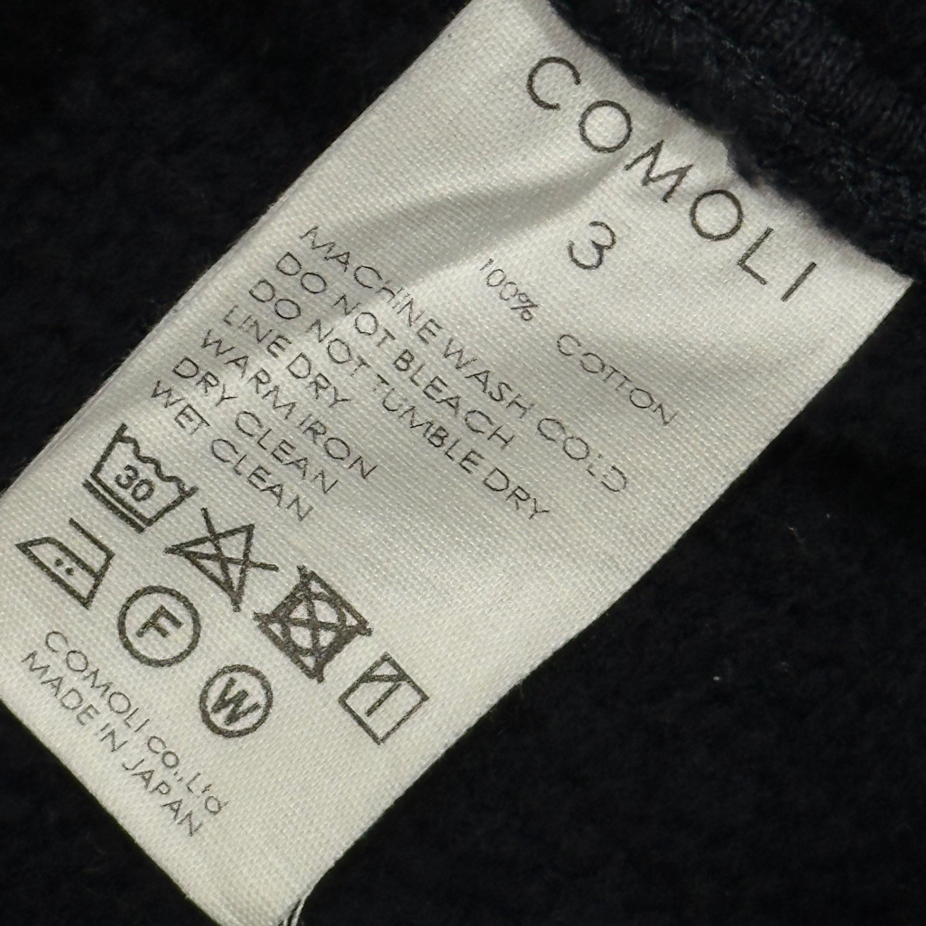 COMOLI(コモリ) 2022SS Cotton Loopwheel Hoodie コットン 吊裏毛 パーカー X01-05001 3 ネイビー