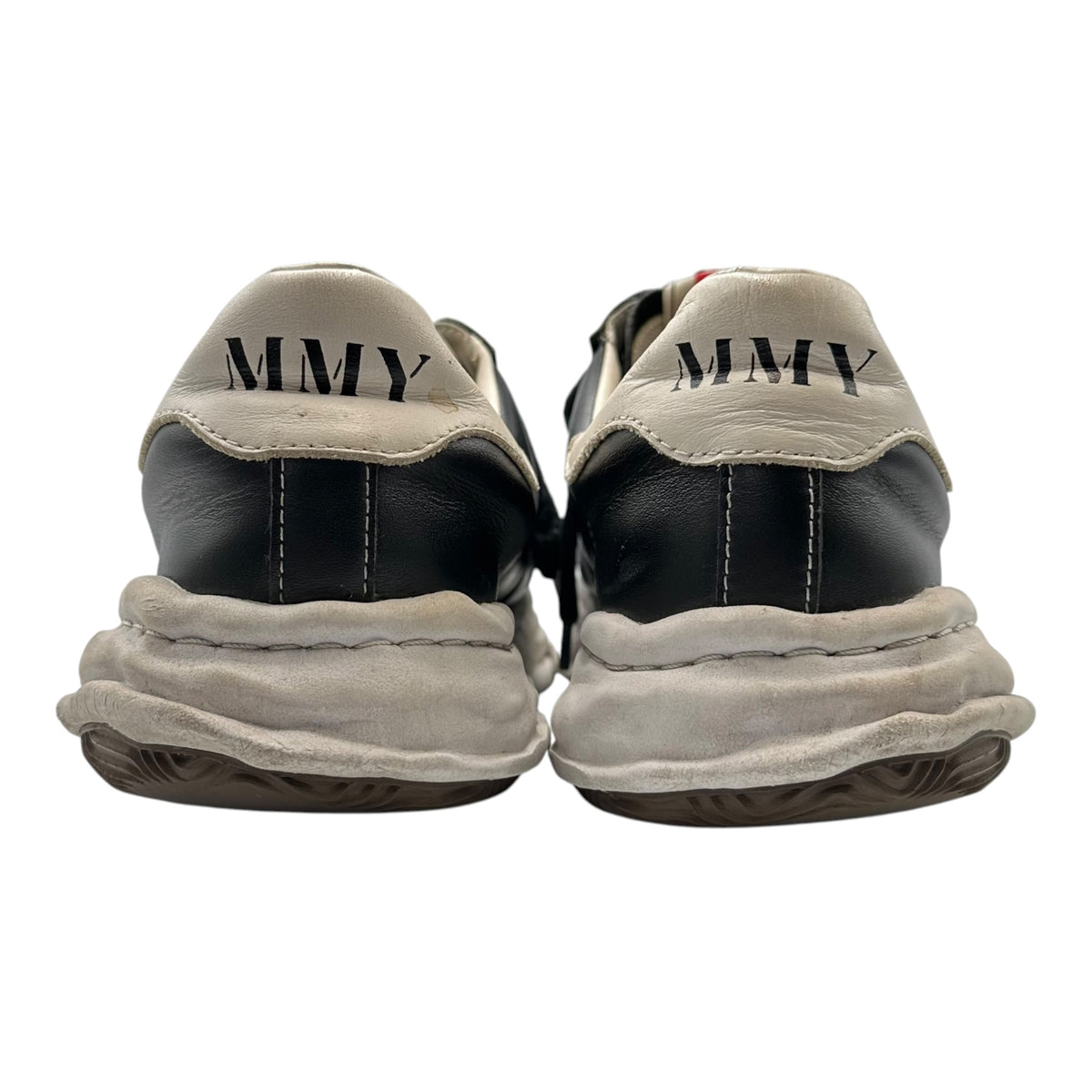 Maison MIHARA YASUHIRO(メゾンミハラヤスヒロ) Blakey Leather Low-Cut Sneakers ブレイキー レザー ローカット スニーカー A06FW702 42 ブラック×ホワイト