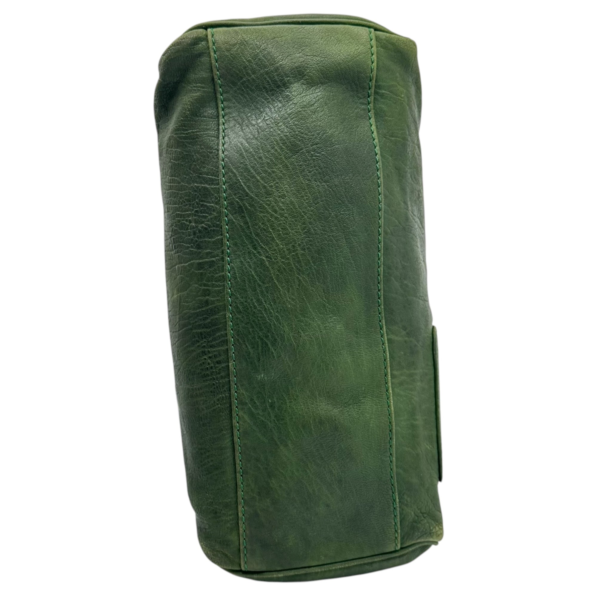 BALENCIAGA(バレンシアガ) 00's Logo Plate Leather Boston Bag 00年代 ロゴ プレート レザー ボストン バッグ 323587.3740 グリーン アーカイブ