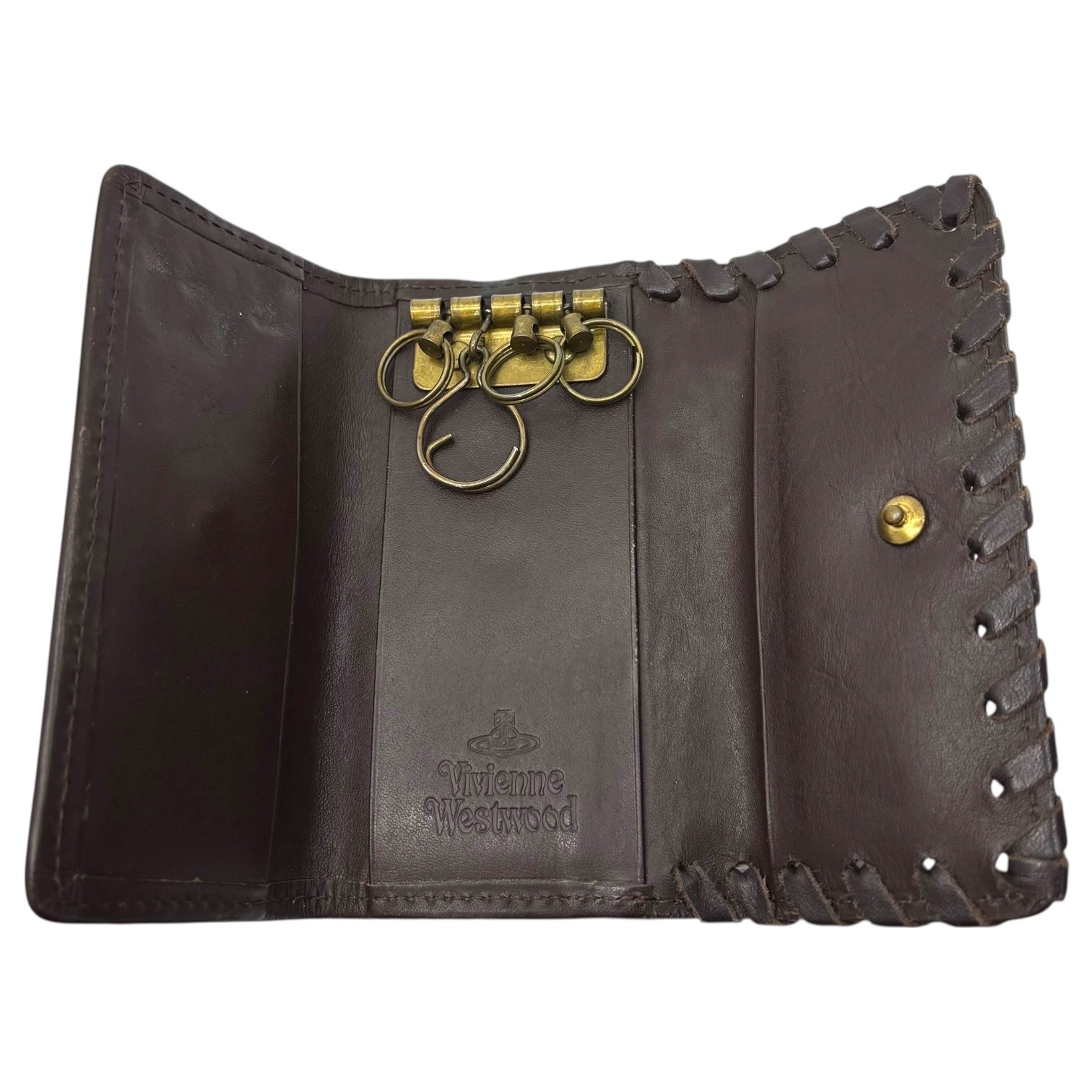 Vivienne Westwood(ヴィヴィアンウエストウッド) 4-ring leather key case 4連 レザー キーケース ブラウン