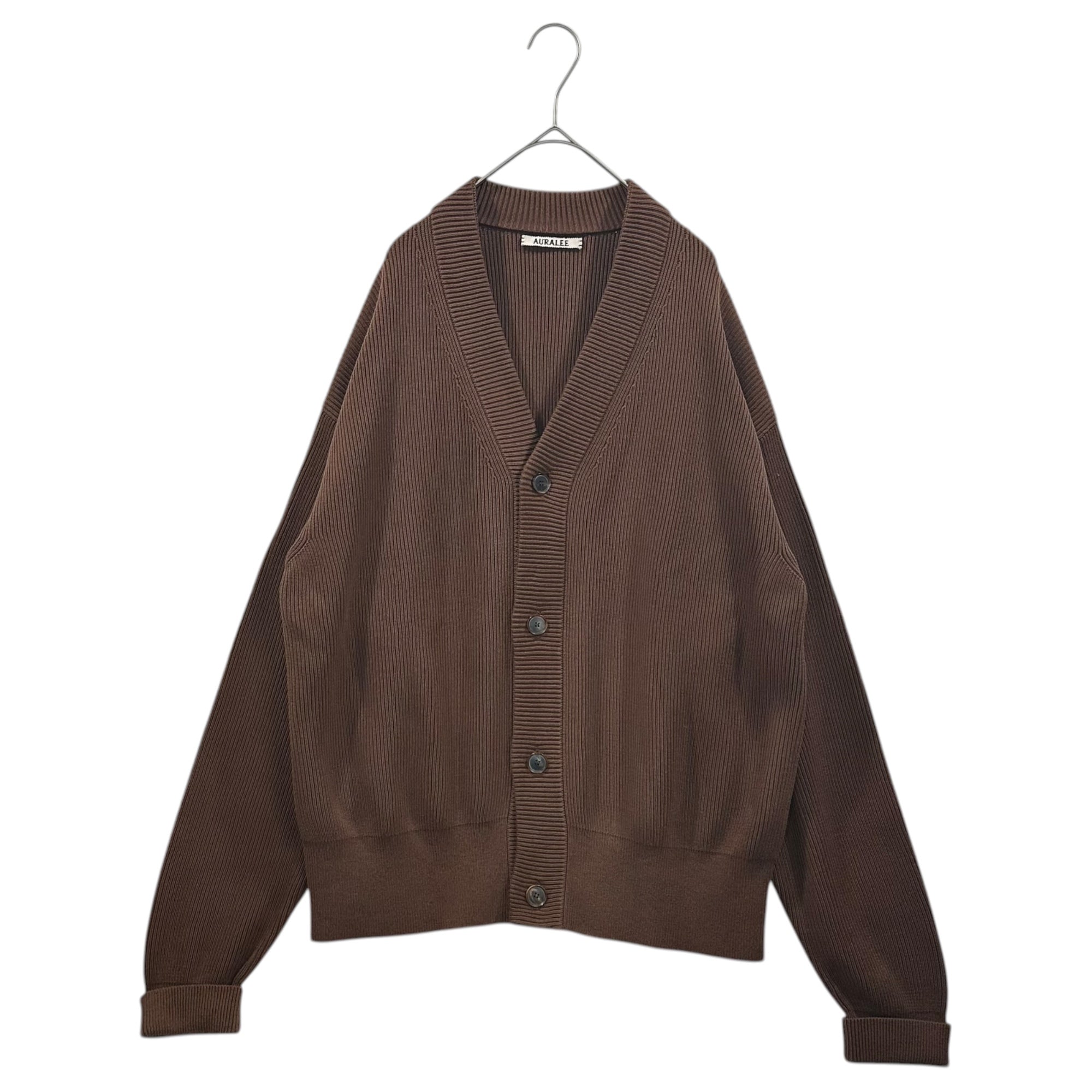 トップス 23SS AURALEE SUPER HARD TWIST CARDIGAN 5 AURALEE(オーラリー) 23SS SUPER HARD TWIST RIB KNIT CARDIGAN