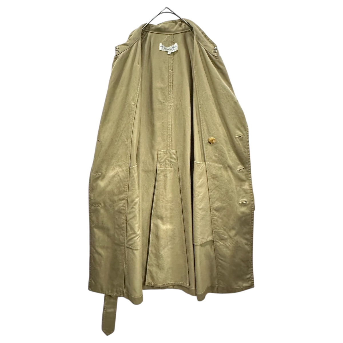 robe de chambre COMME des GARCONS(ローブドシャンブルコムデギャルソン) 2000's Trench Coat トレンチ コート RU-C005 M ベージュ AD2004