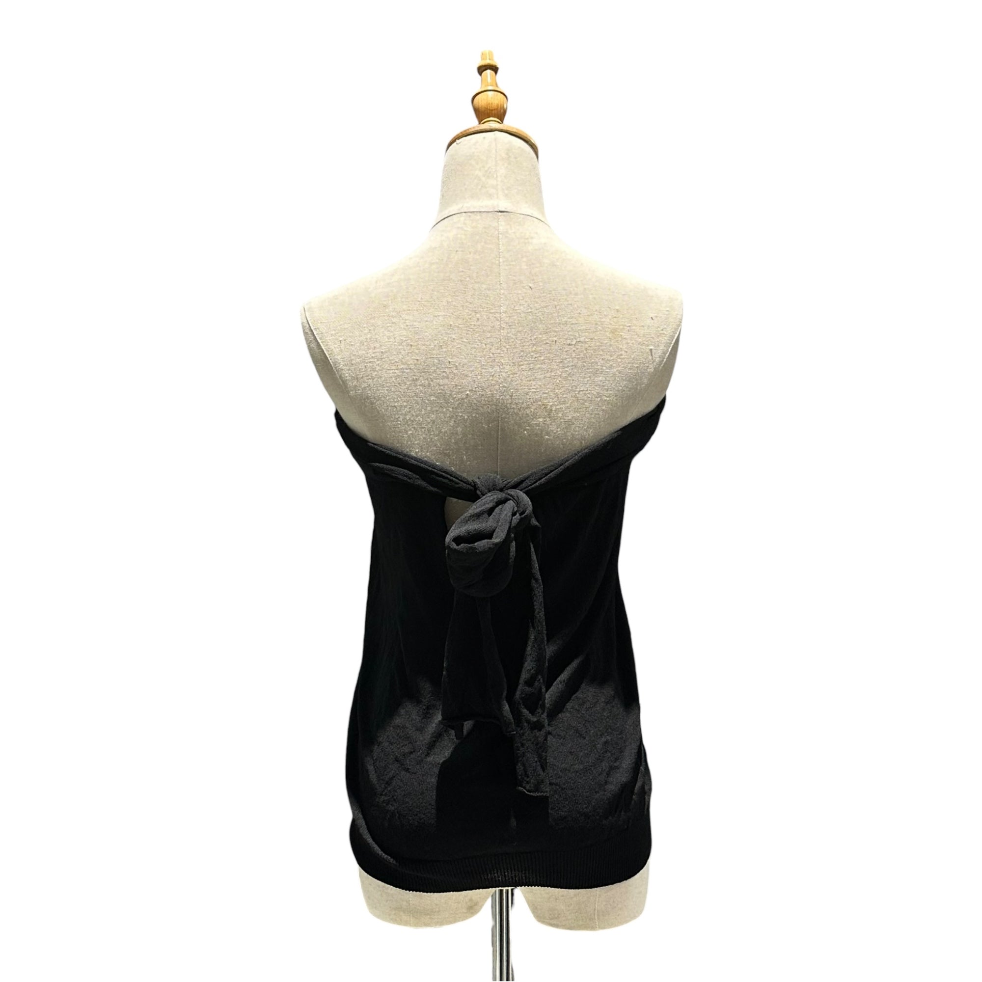 YOHJI YAMAMOTO+NOIR(ヨウジヤマモトプリュスノアール) Halter Neck Silk Knit Top ホルター ネック シルク ニット トップ NE-K22-450 3 ブラック