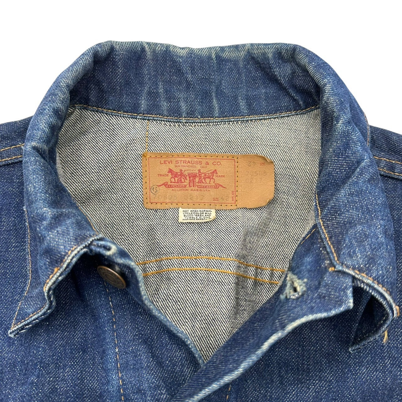 Levi's(リーバイス) 70's 4th 70505 Vintage Denim Trucker Jacket ヴィンテージ デニム トラッカー ジャケット 70505-0217 42(L程度) インディゴ スモールe 70年代 ヴィンテージ