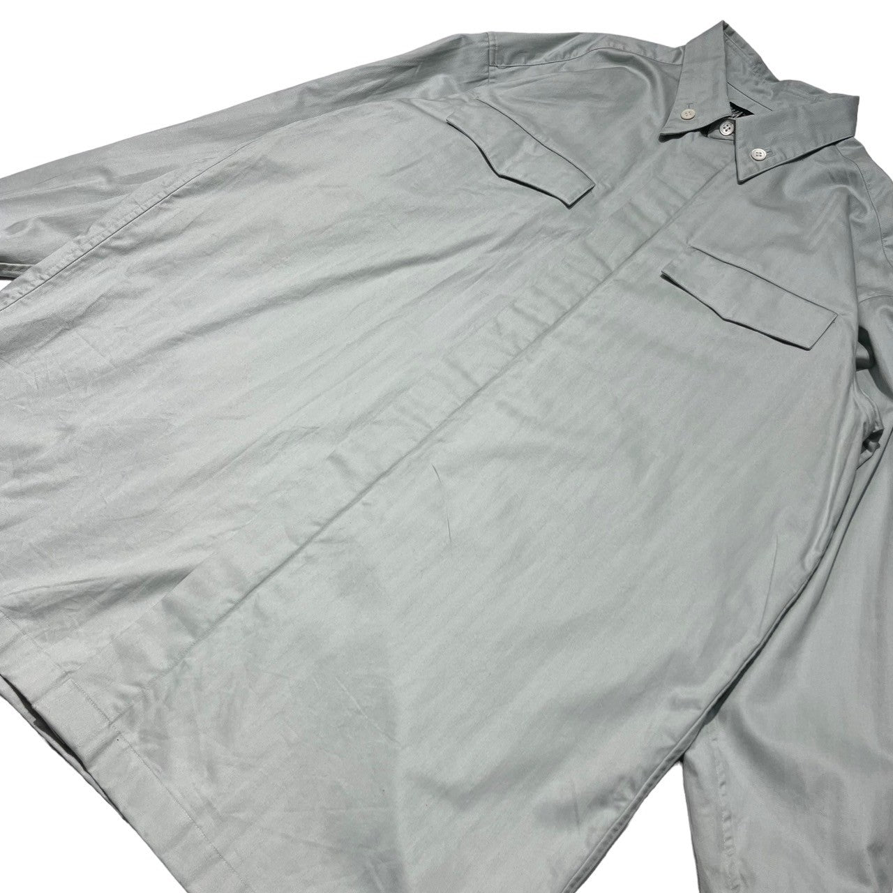 MIYAKE DESIGN STUDIO(ミヤケデザインスタジオ) 80's ~ 90's Flap Pocket Herringbone B/D Shirt フラップ ポケット ヘリンボーン ボタン ダウン シャツ ハミルトン社製 I61208-C M ライトグリーン 80年代～90年代 イッセイミヤケ