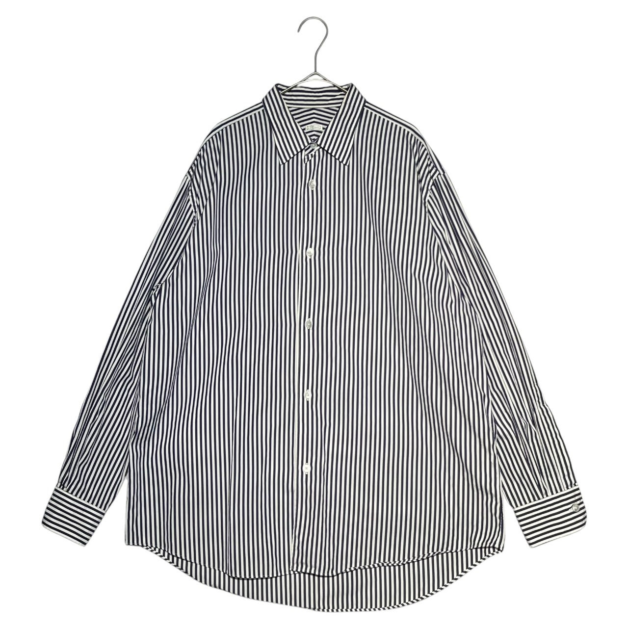 A.PRESSE(アプレッセ) 21AW Stripe Regular Collar Shirt ストライプ レギュラーカラー シャツ 21AAP-02-03H 1(S程度) ホワイト×ブルー