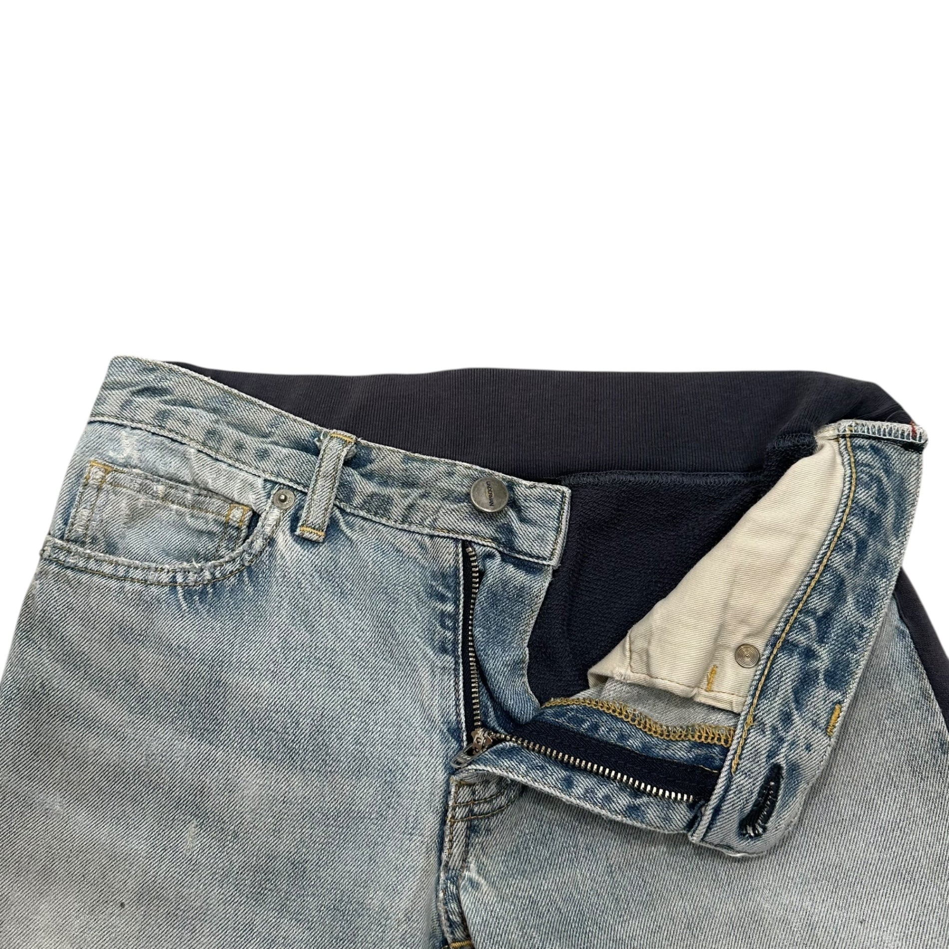 UNDERCOVERISM アンダーカバイズム アンダーカバー 11SS デニムスウェット コンビネーションパンツ グレー 4 G4512 UNDERCOVER(アンダーカバー) 11SS Reworked Distressed Denim Sweat