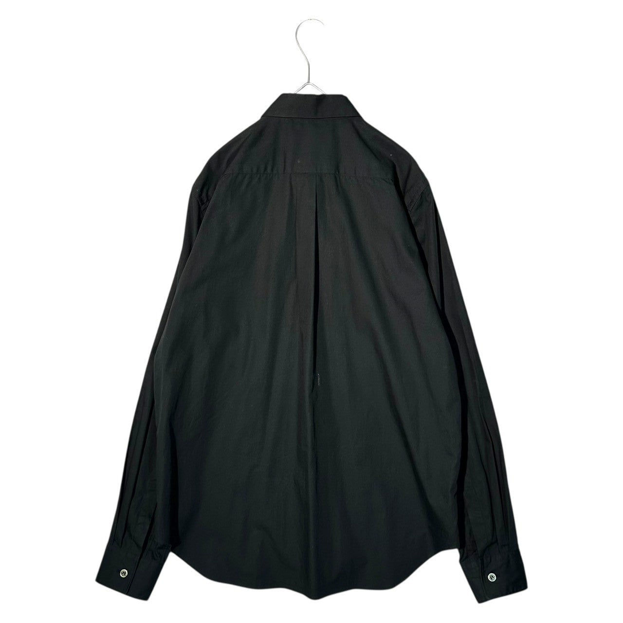 BLACK COMME des GARCONS(ブラックコムデギャルソン) 19SS Front Zip Regular Collar Long Sleeve Shirt フロントジップ レギュラーカラー 長袖 シャツ 1C-B001 M ブラック AD2018