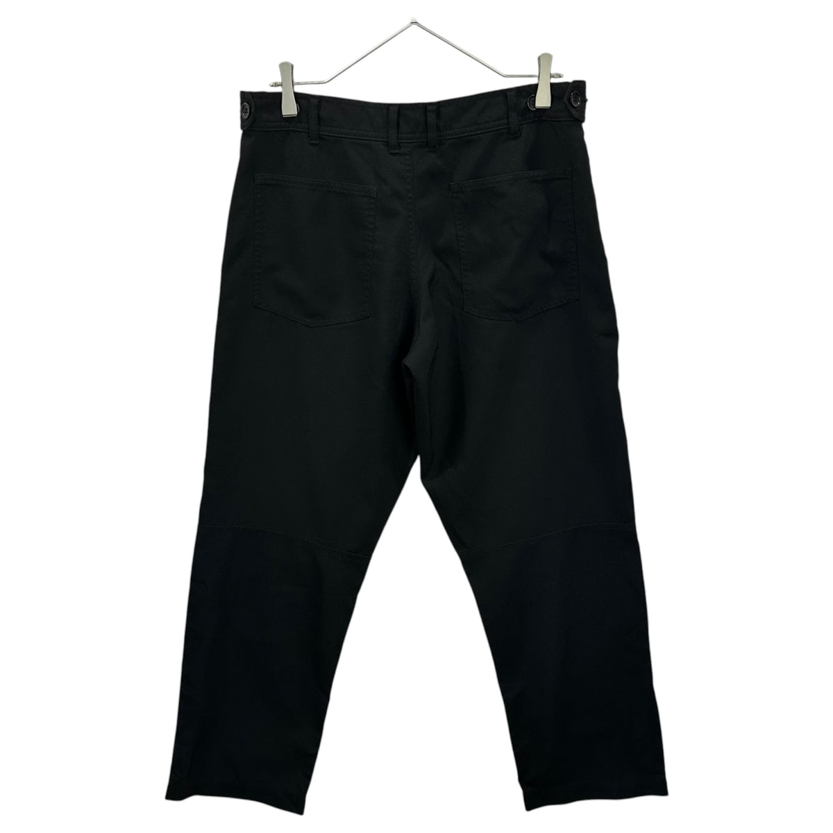 BLACK COMME des GARCONS(ブラックコムデギャルソン) 2017SS Knee-Paneled Polyester Straight Pants 膝 切替 エステル ストレート パンツ 1S-P020 L ブラック AD2016