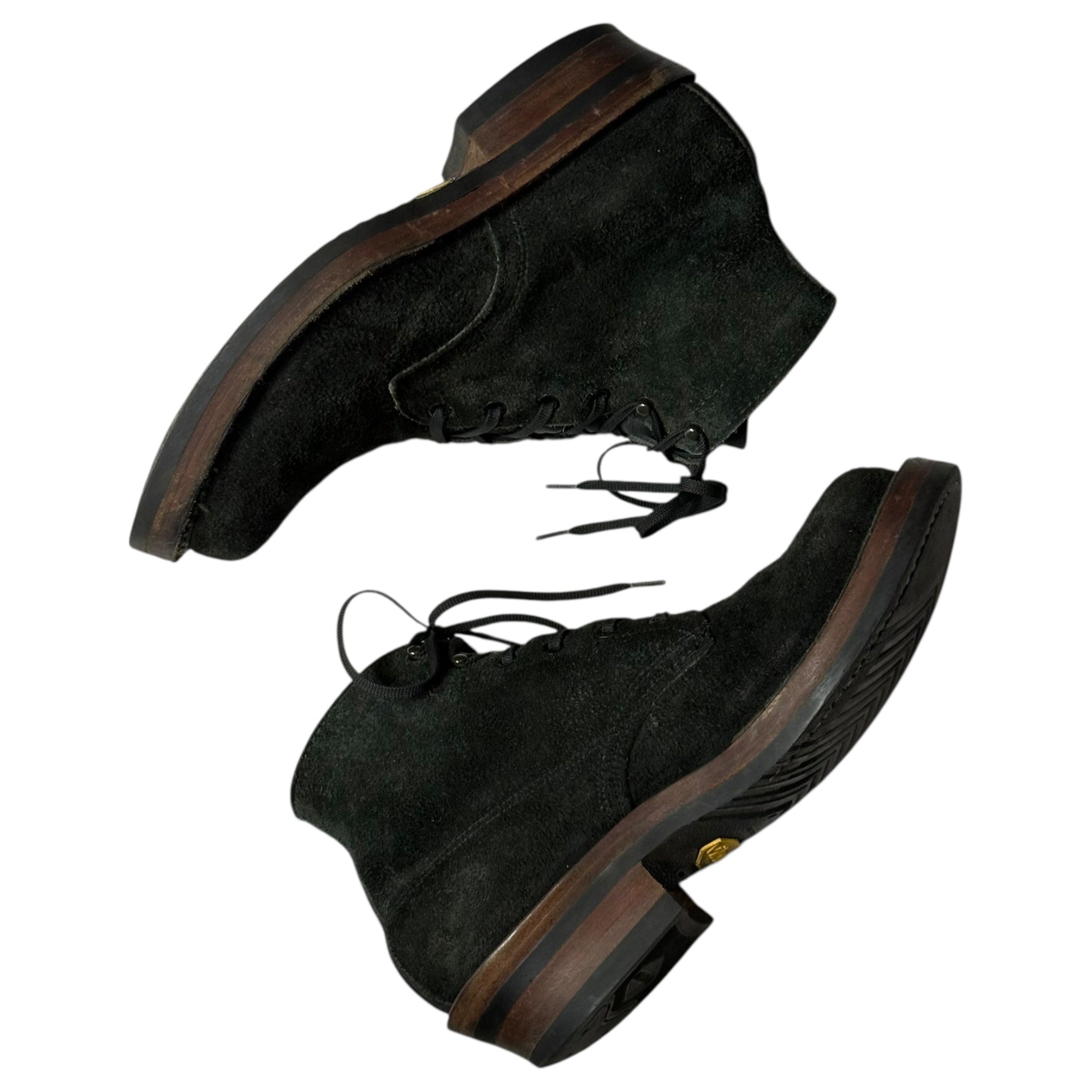 WHITE’S BOOTS(ホワイツブーツ) Semi-dress Lace-up Boots セミドレス レースアップ ブーツ スウェード スエード 9 1/2 E(27.5~28.0cm程度) ブラック スウェード × レザー コンビ