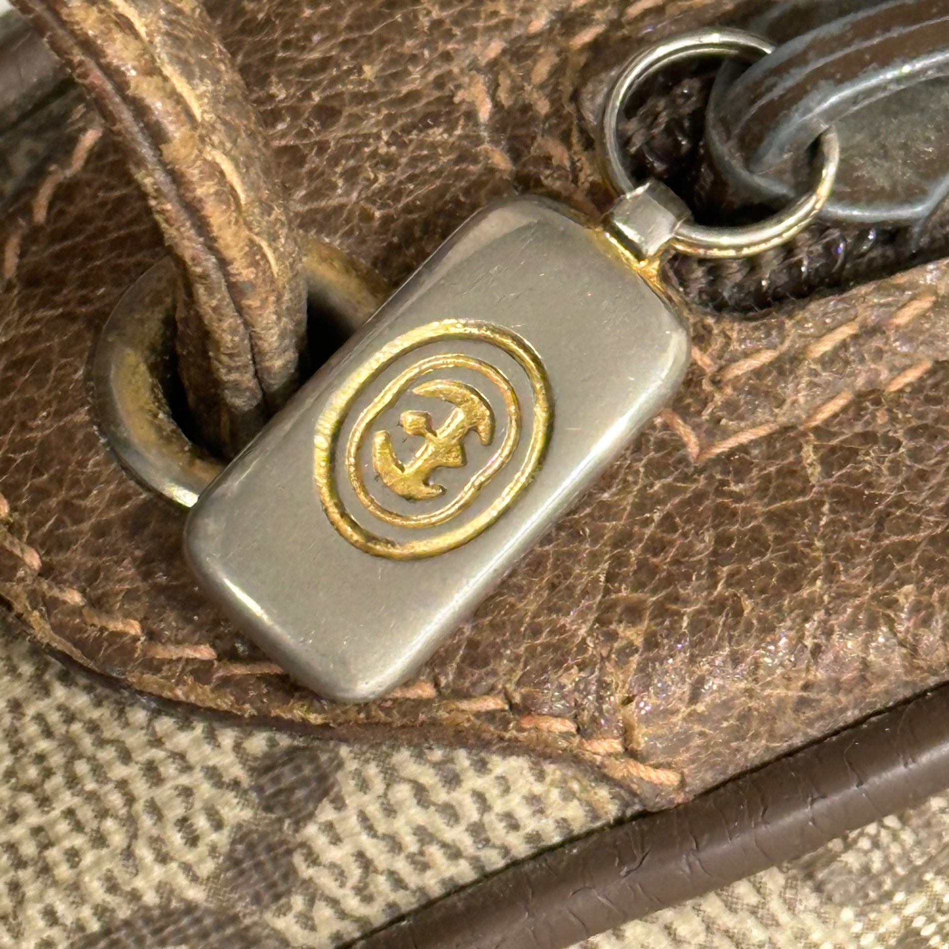 GUCCI(グッチ) 1970's~1980's GG Plus Sherry Line Shoulder Bag GGプラス シェリーライン ショルダー バッグ 89.02.066 ベージュ 70年代～80年代 ヴィンテージ OLD