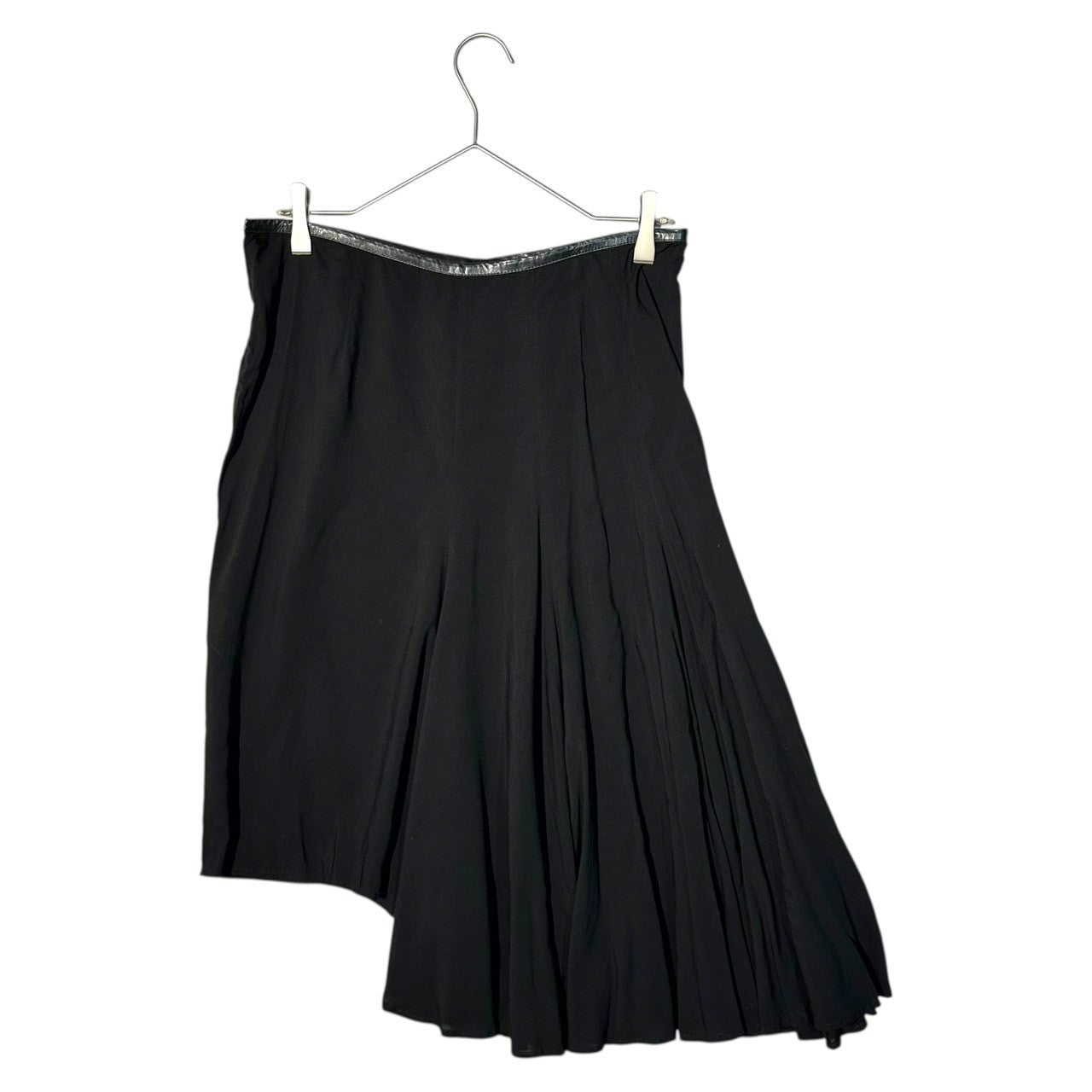 YOHJI YAMAMOTO(ヨウジヤマモト) 11AW Asymmetrical pleated skirt アシンメトリー プリーツ スカート FP-S02-206 2(M程度) ブラック