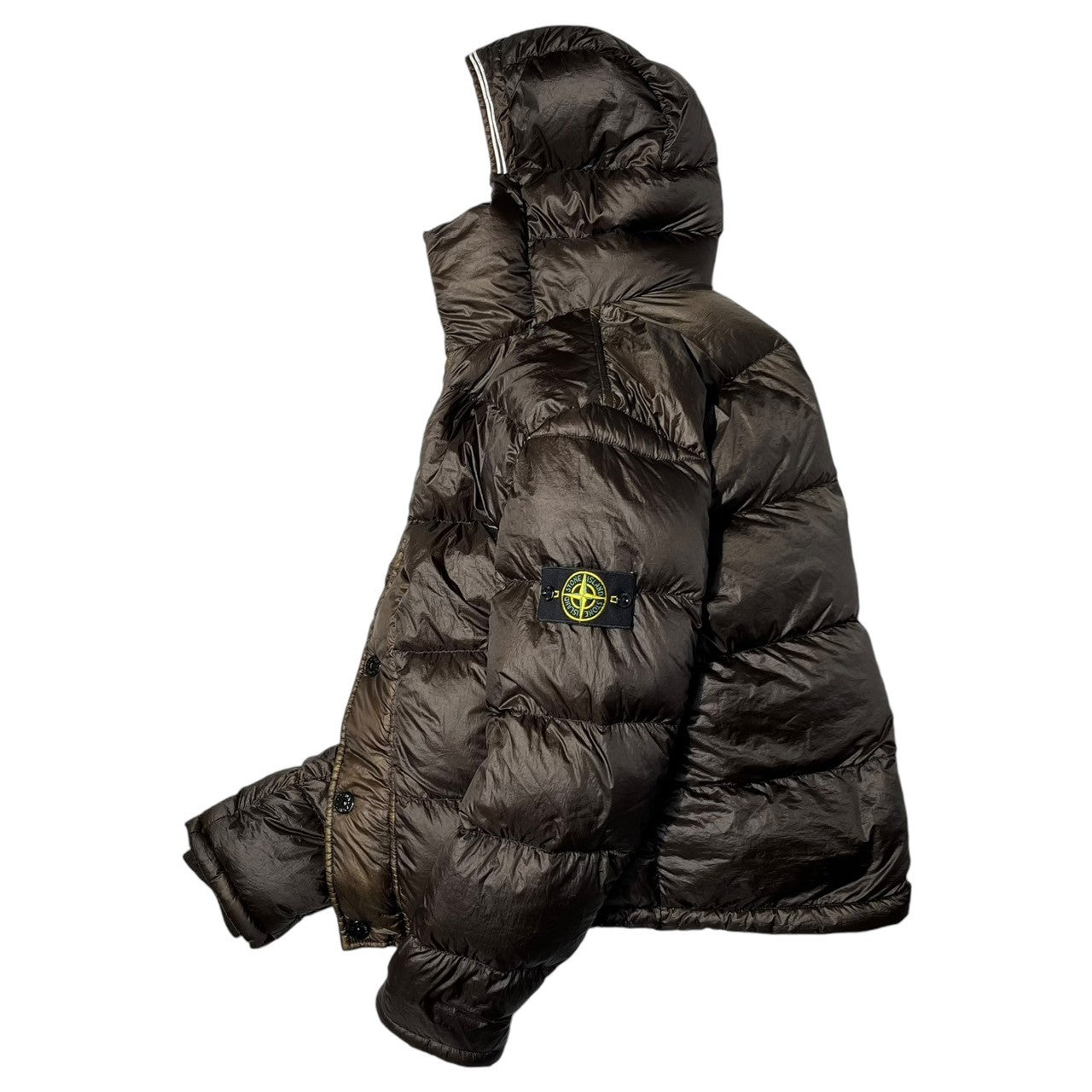 STONE ISLAND(ストーンアイランド) 14AW Garment Dyed Hooded Down Jacket ガーメントダイ フーディー ダウン ジャケット 611545424 L ブラウン