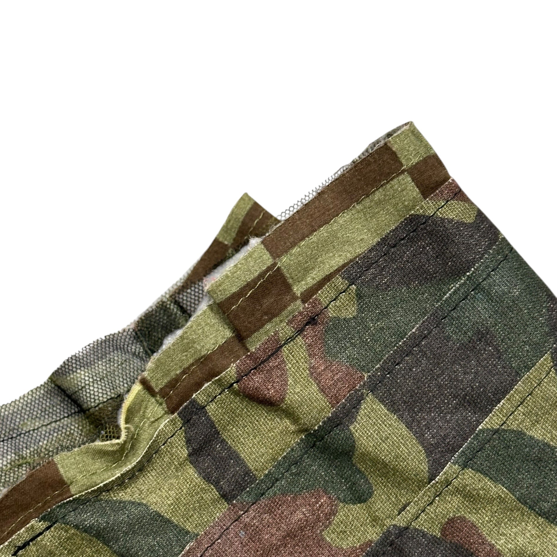 COMME des GARCONS(コムデギャルソン) 2000AW Camouflage Check Patterned Cotton Skirt with Contrast Panels カモフラ チェック 切替 コットン スカート GS-10017S S カーキ AD2000 00s アーカイブ